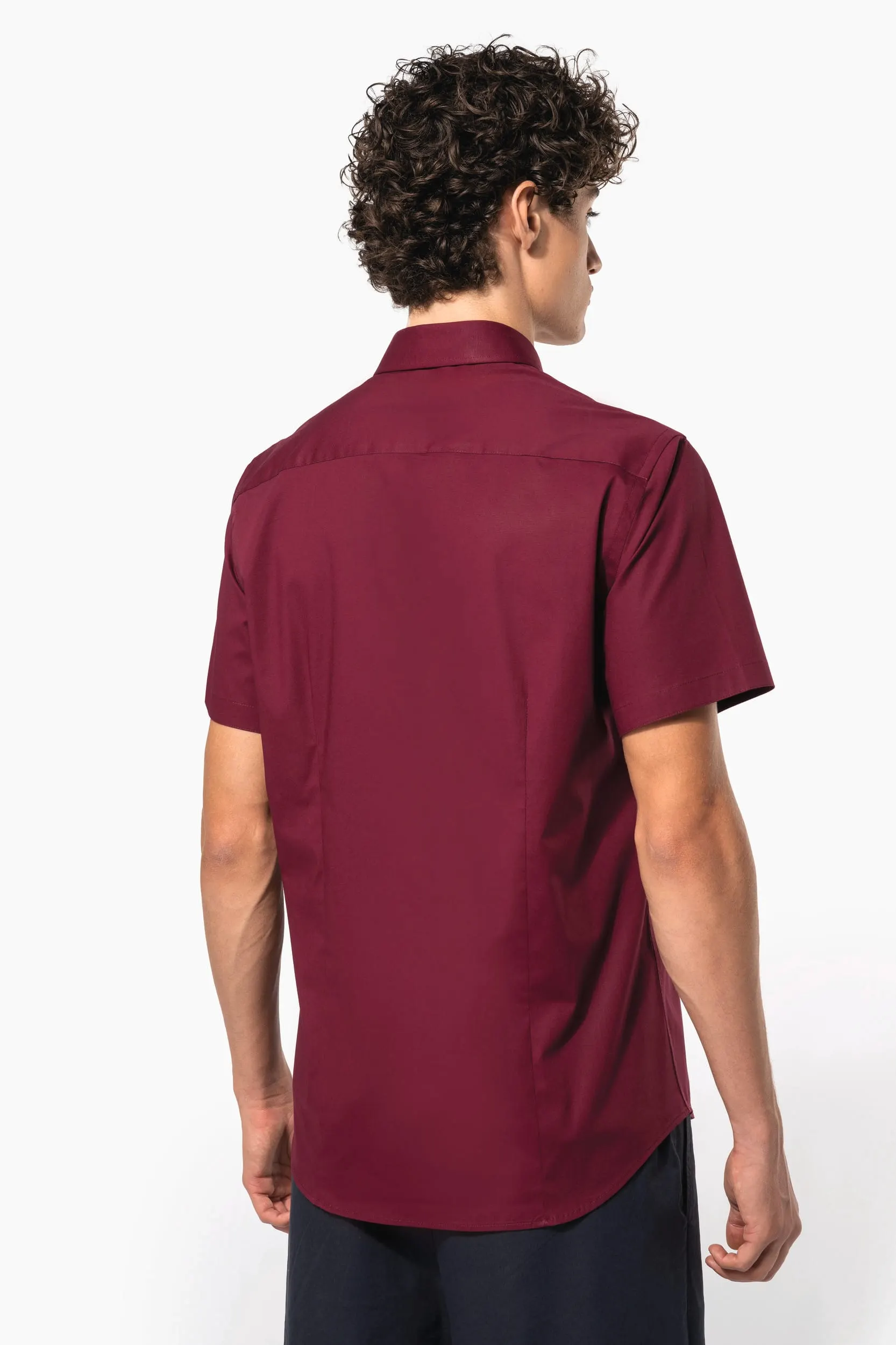 Camisa strech manga corta hombre