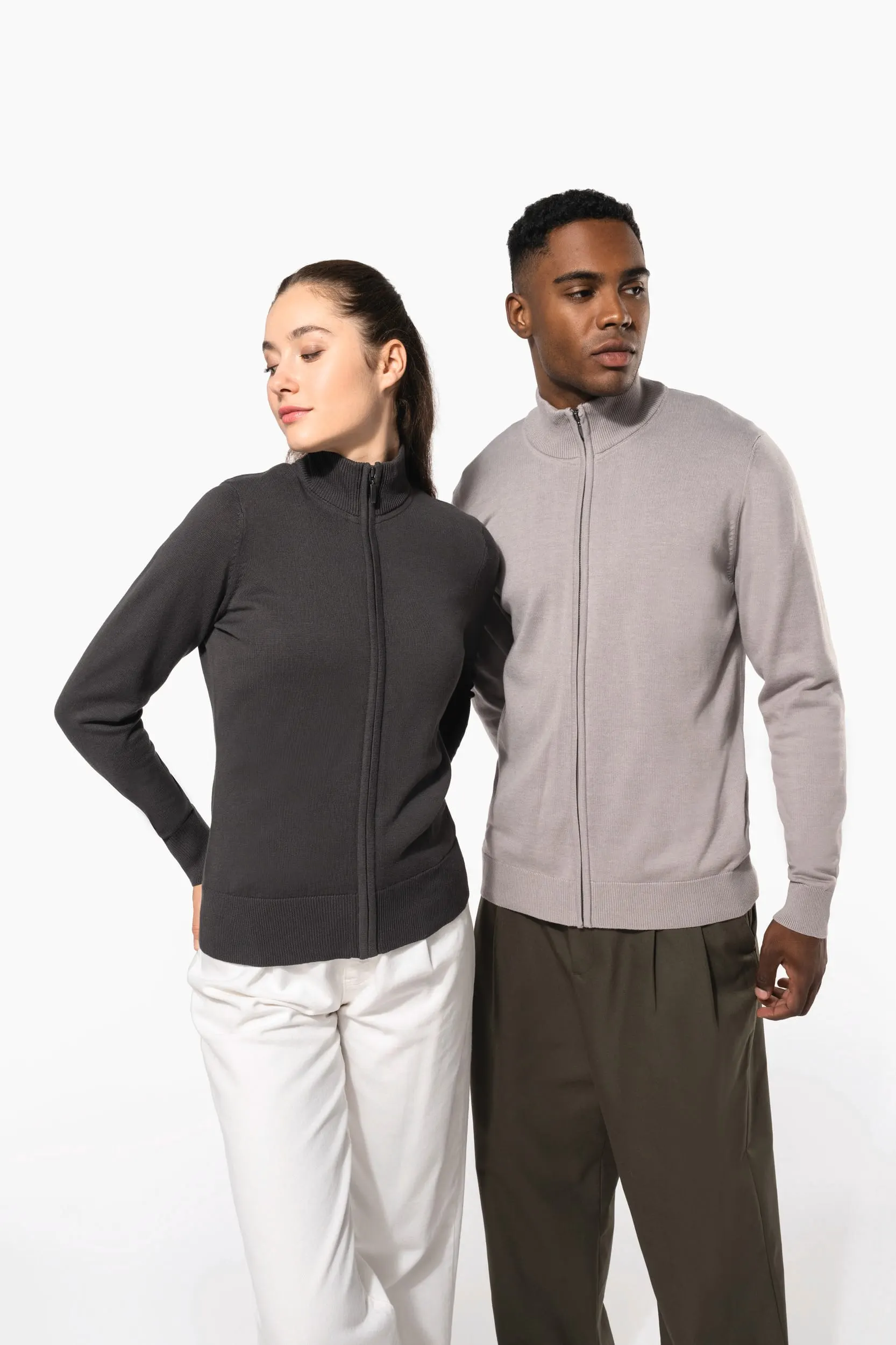 Chaqueta de punto con cremallera mujer