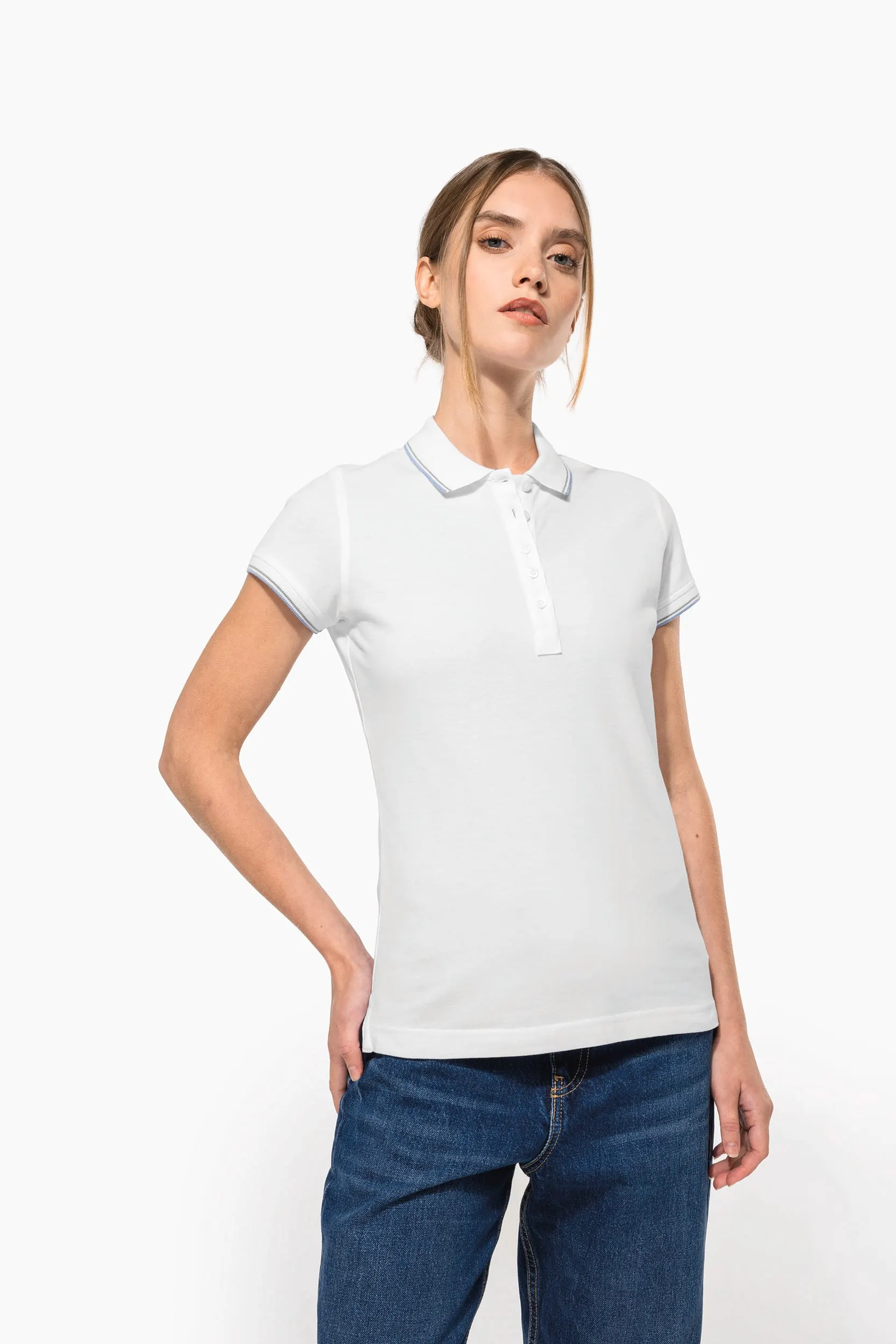 Polo de manga corta mujer