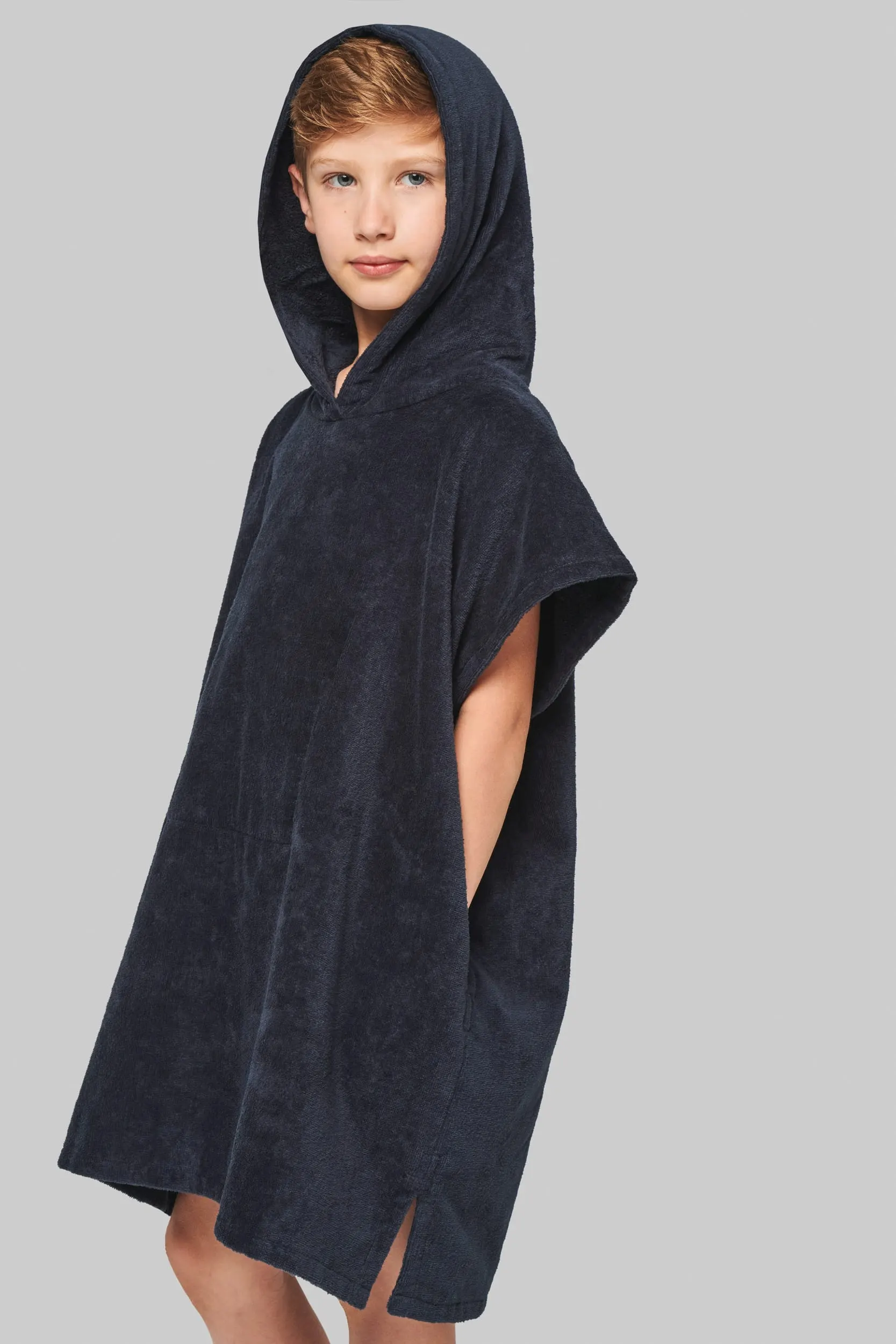 Poncho de rizo con capucha niño