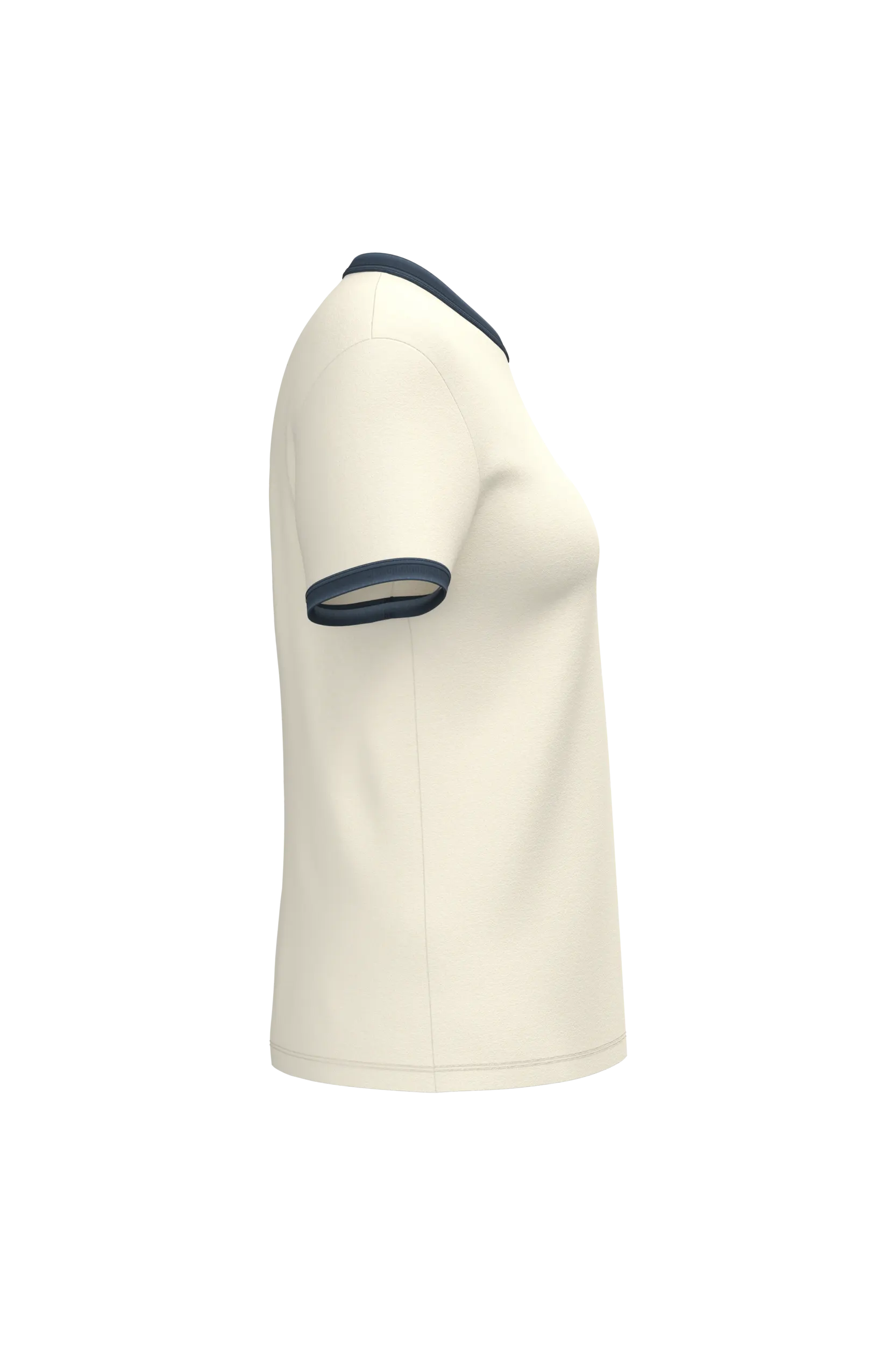 Camiseta ringer ecorresponsable con ribetes contrastados efecto lavado mujer