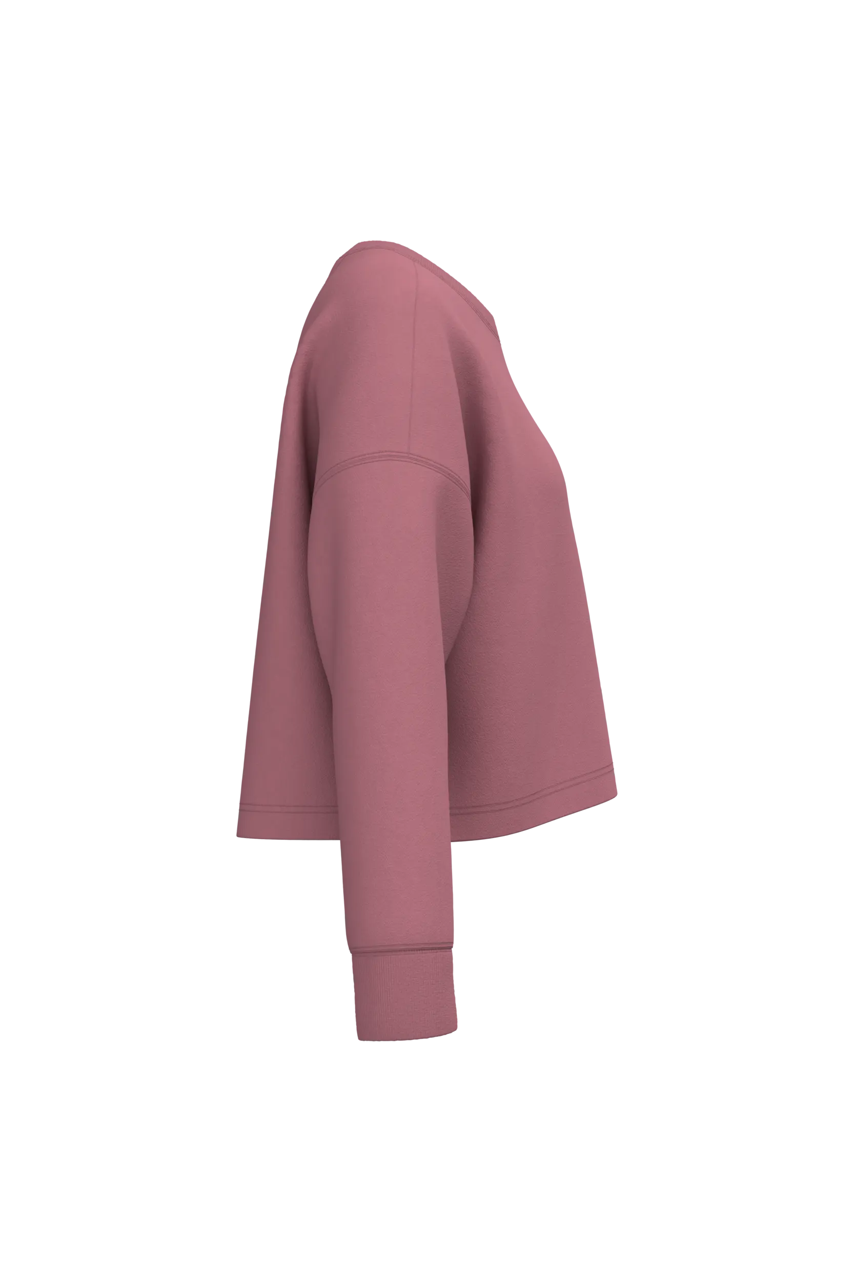 Sudadera crop cuello redondo mujer