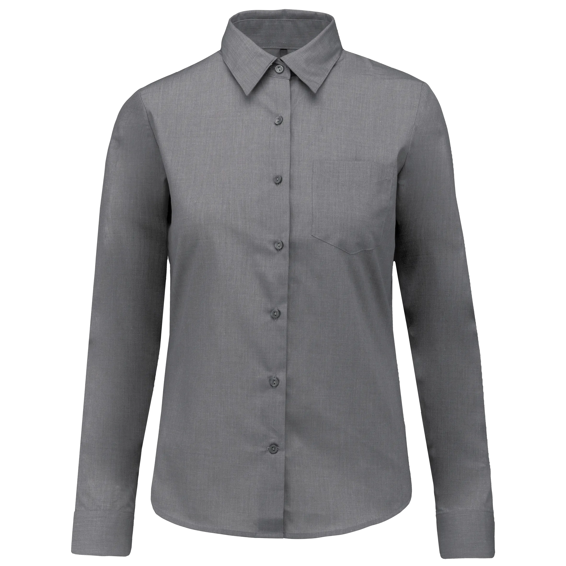 Camisa popelina de polialgodón manga larga mujer
