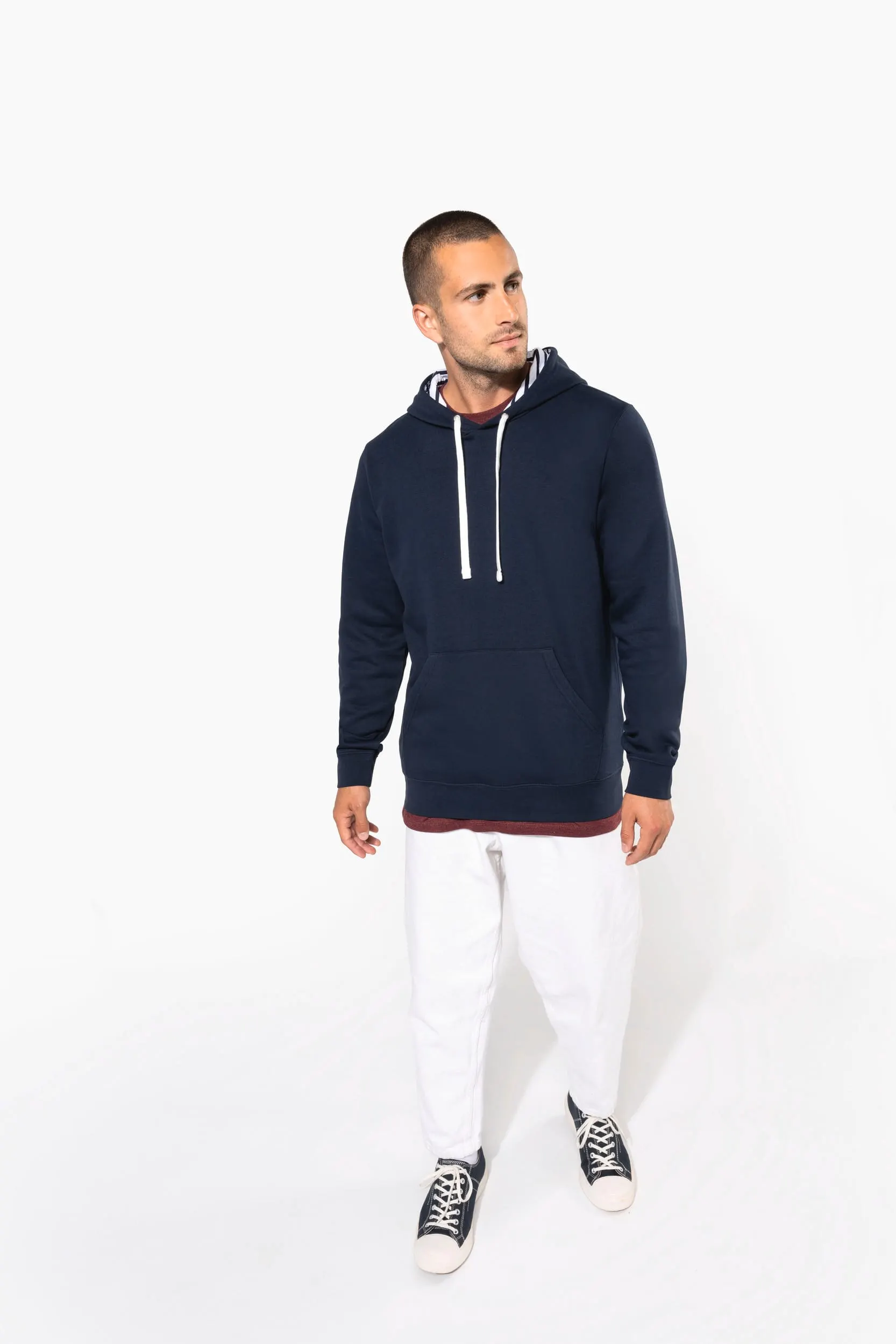 Sudadera con capucha de forro contrastado  - Unisex