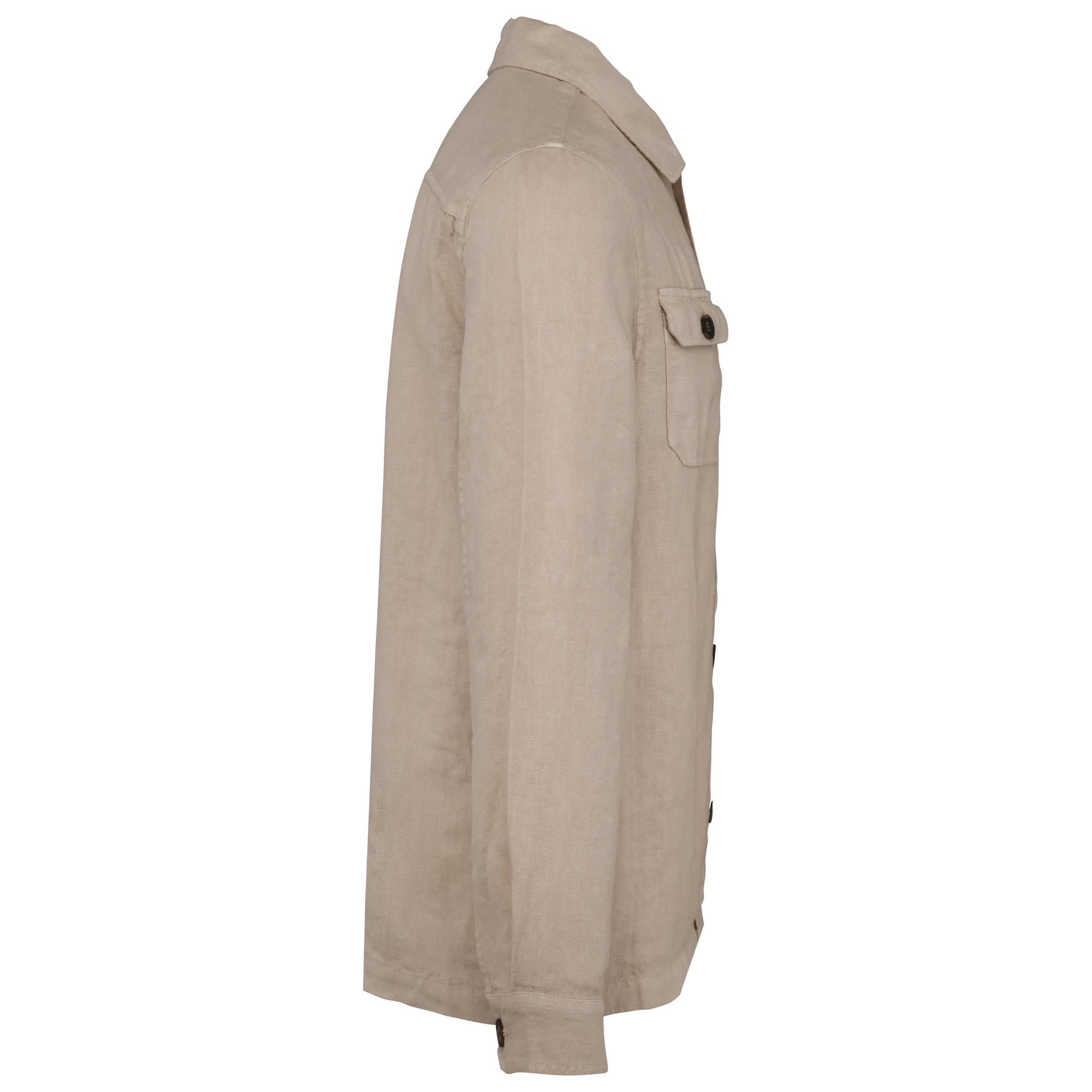 Sobrecamisa efecto lavado de lino hombre