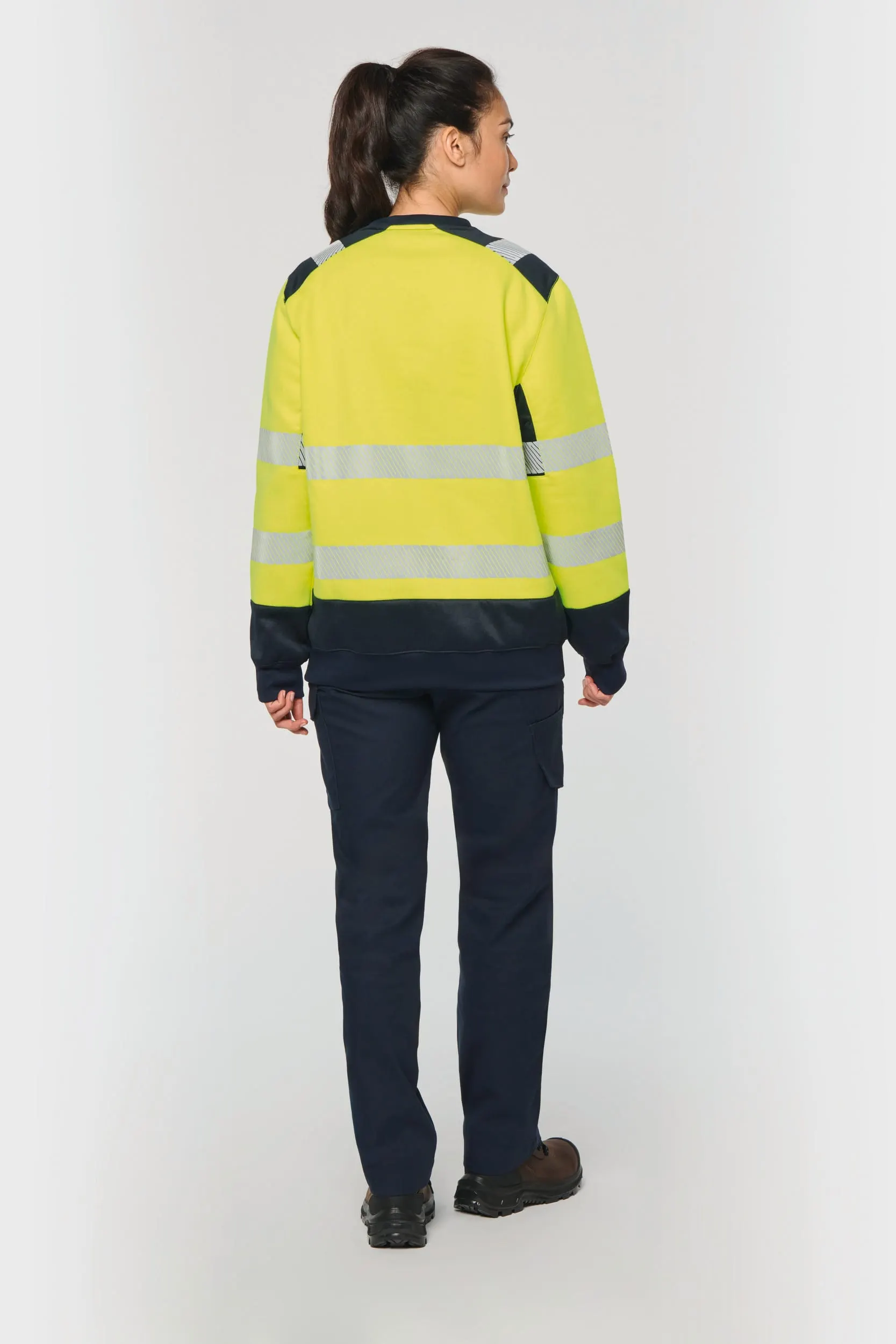 Sudadera de seguridad reciclada cuello redondo unisex