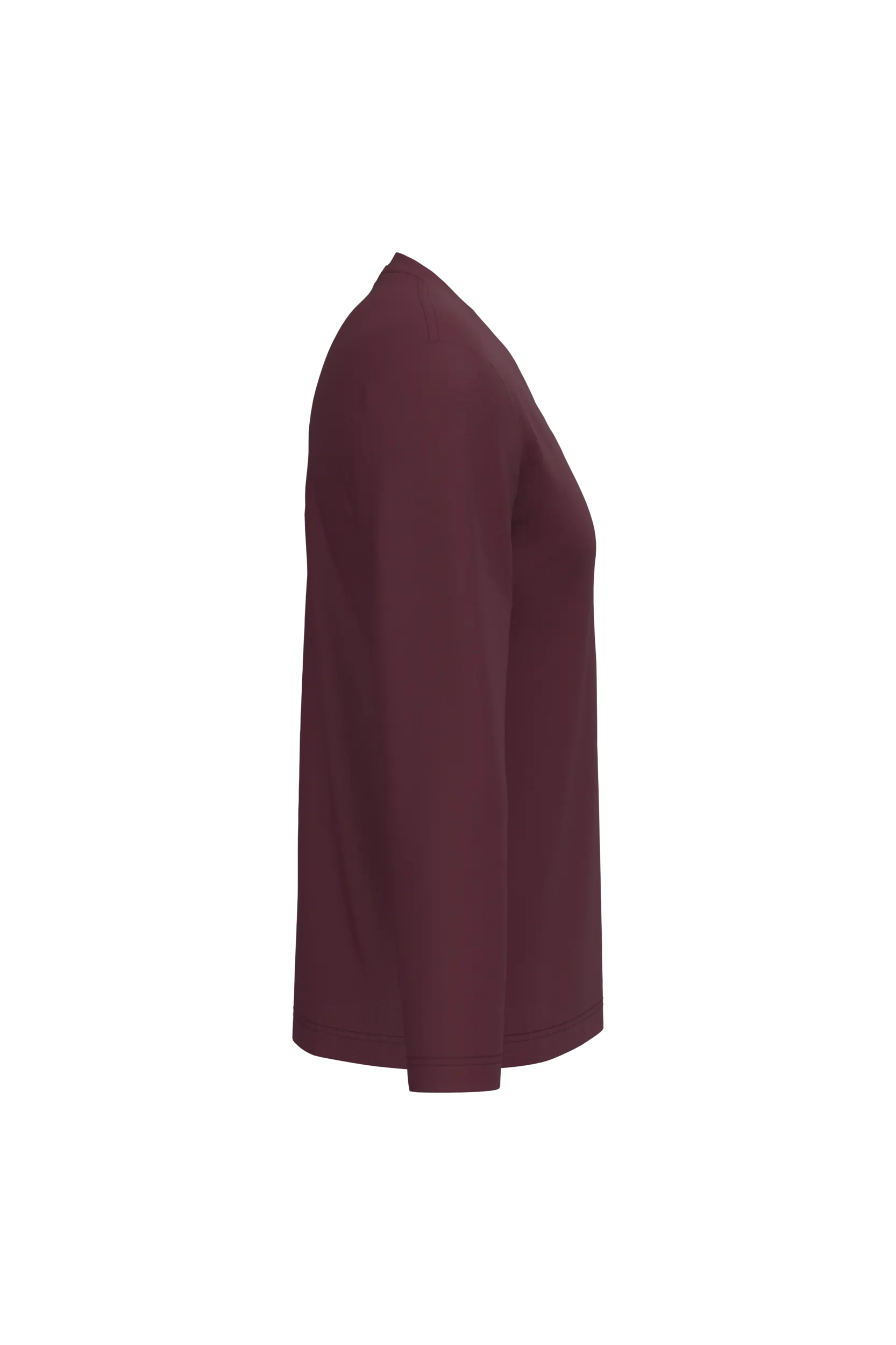 Camiseta manga larga y cuello de pico hombre