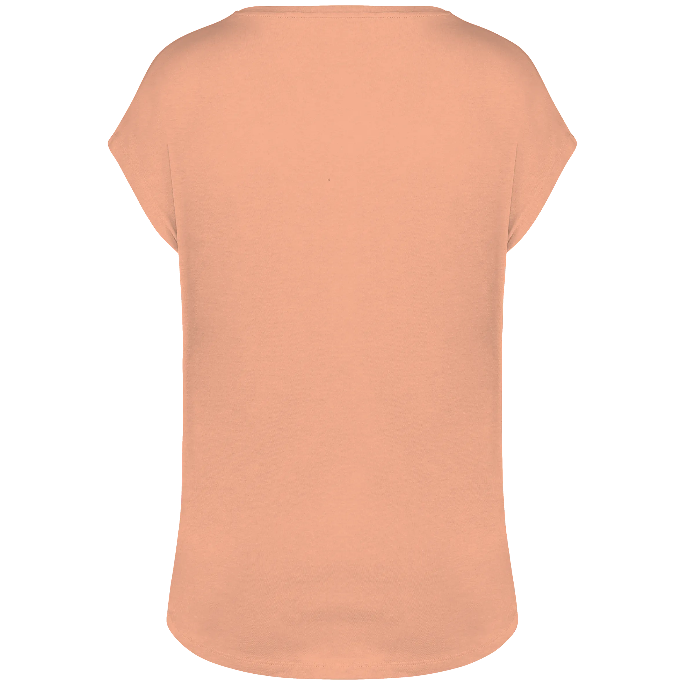 Camiseta ecorresponsable holgada con cuello de pico mujer