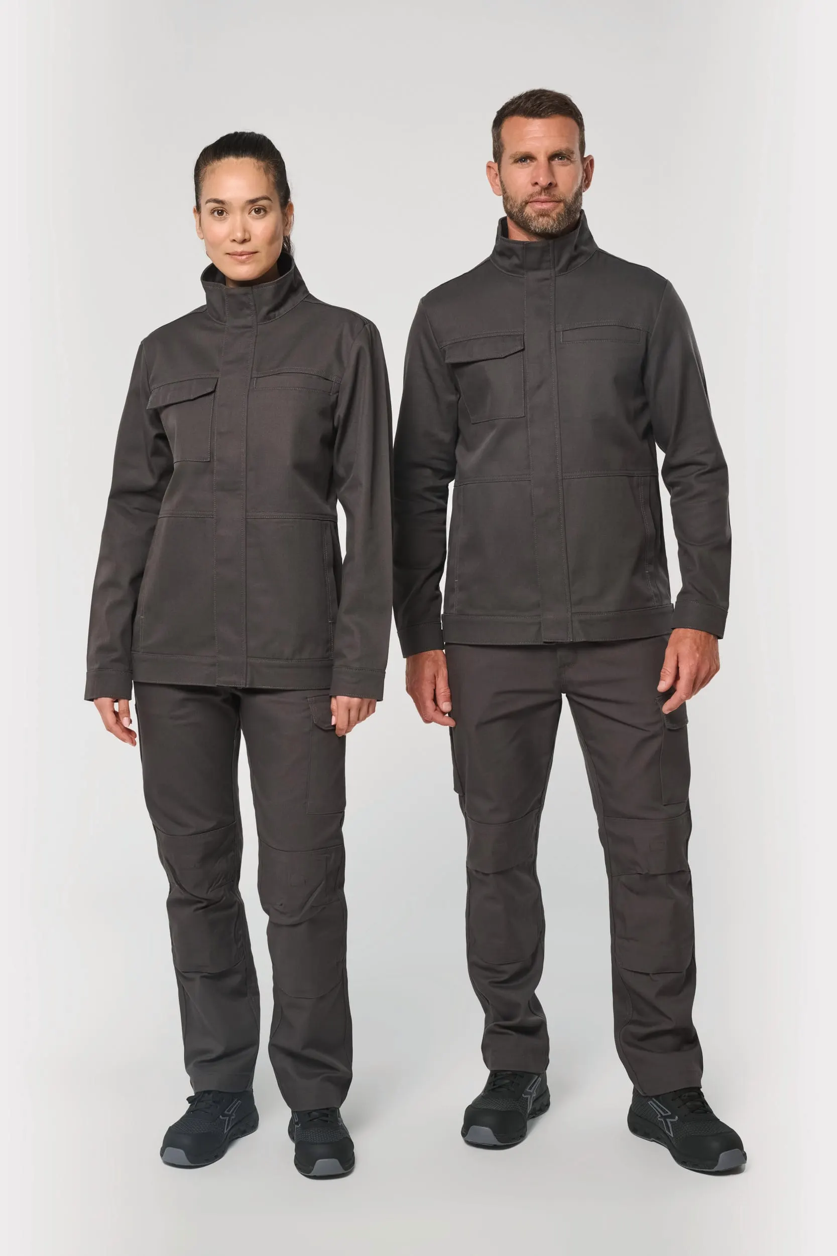 Chaqueta de trabajo sin metal unisex