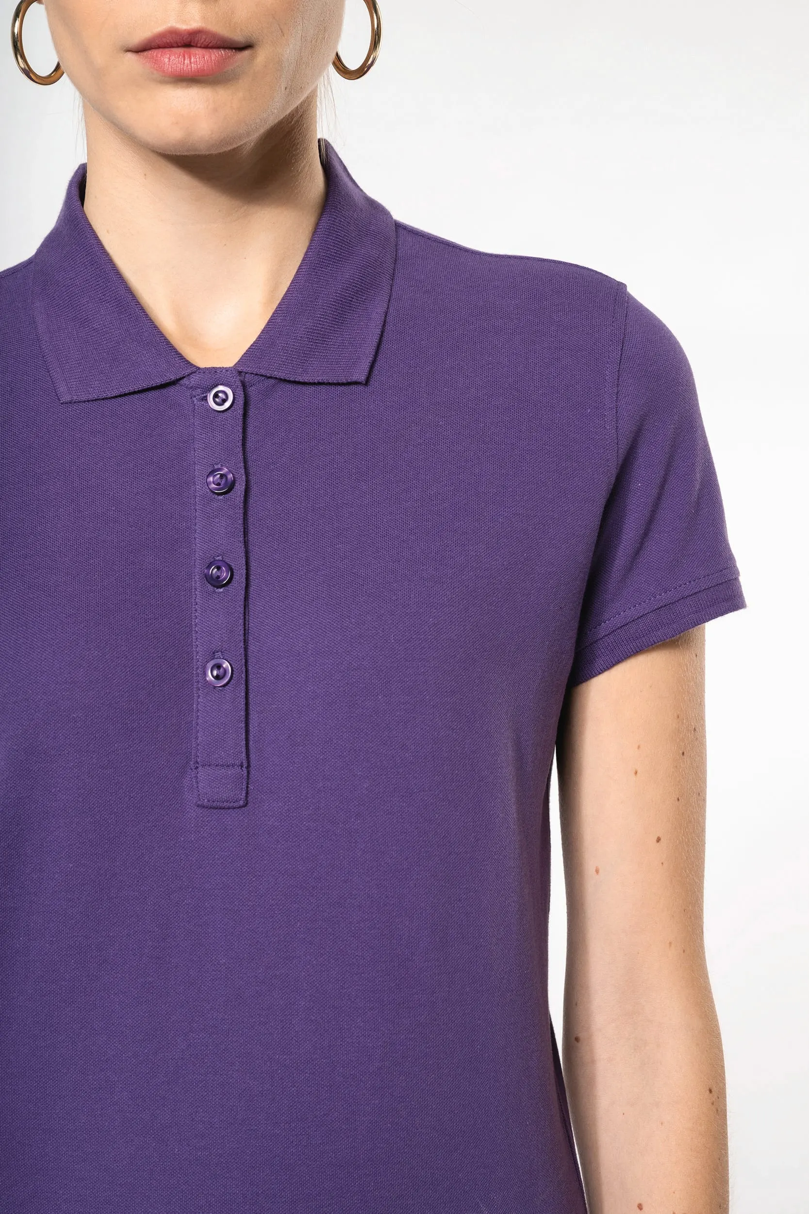Polo piqué manga corta de mujer