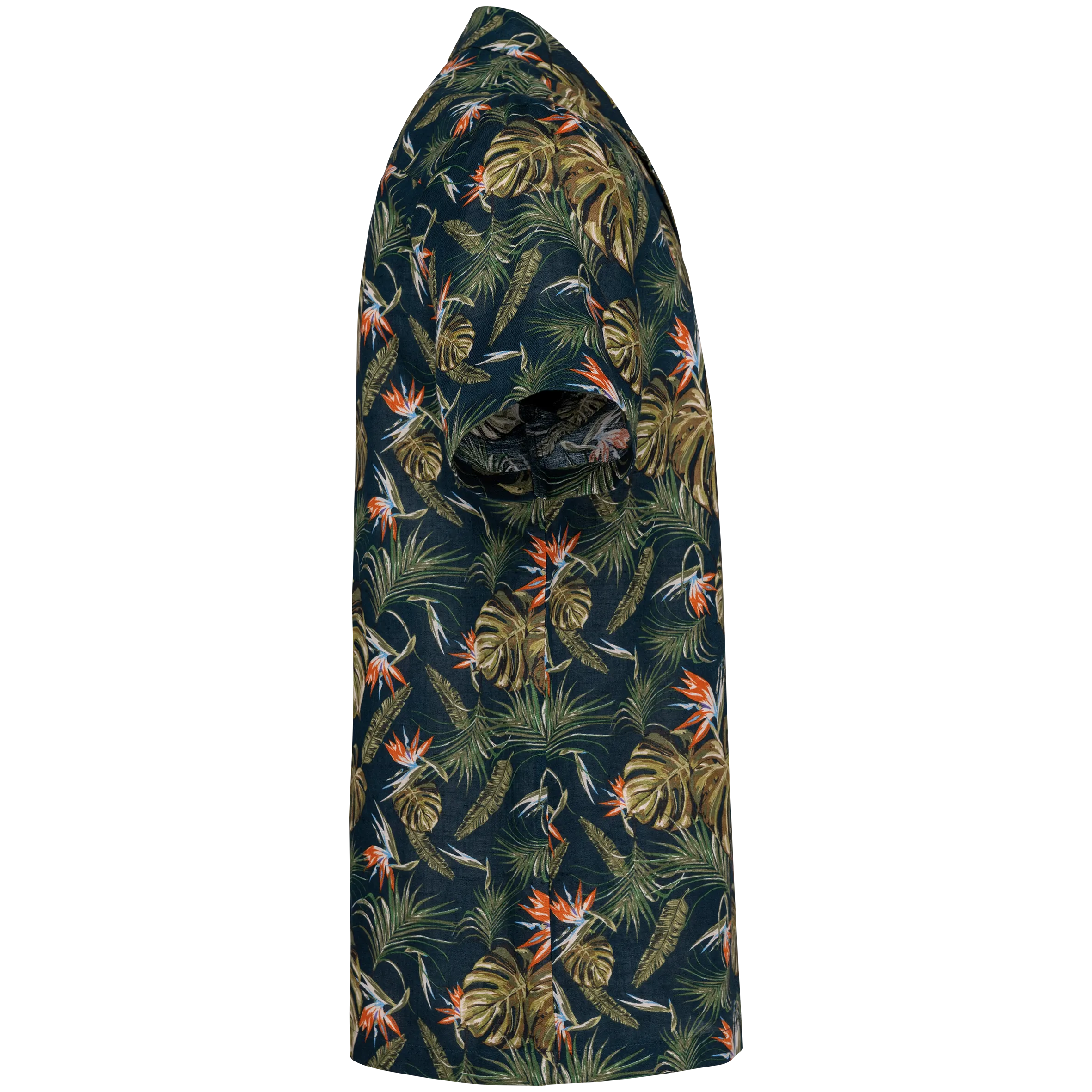 Camisa con estampado hawaiano hombre