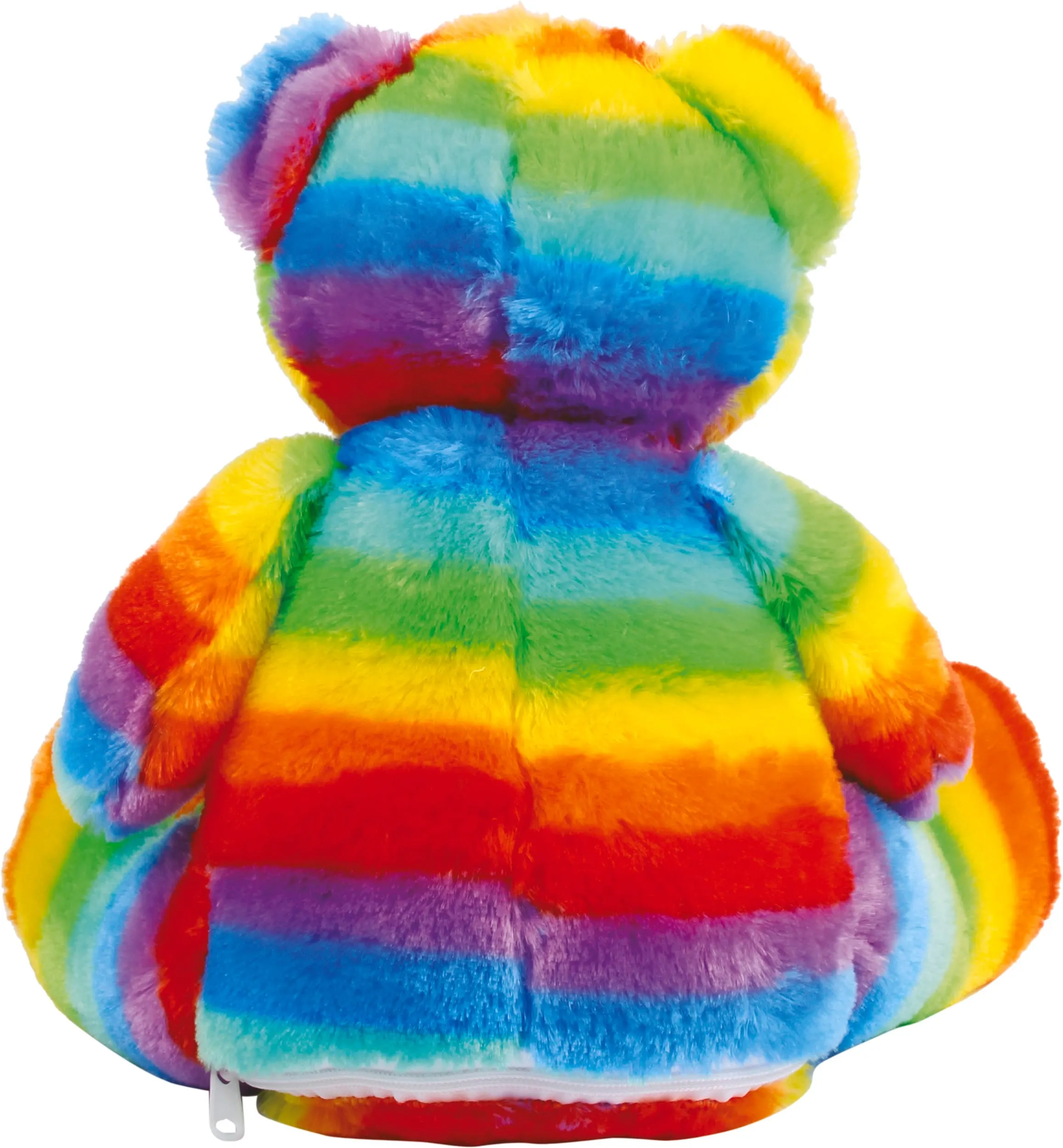 Oso de peluche multicolor con cremallera