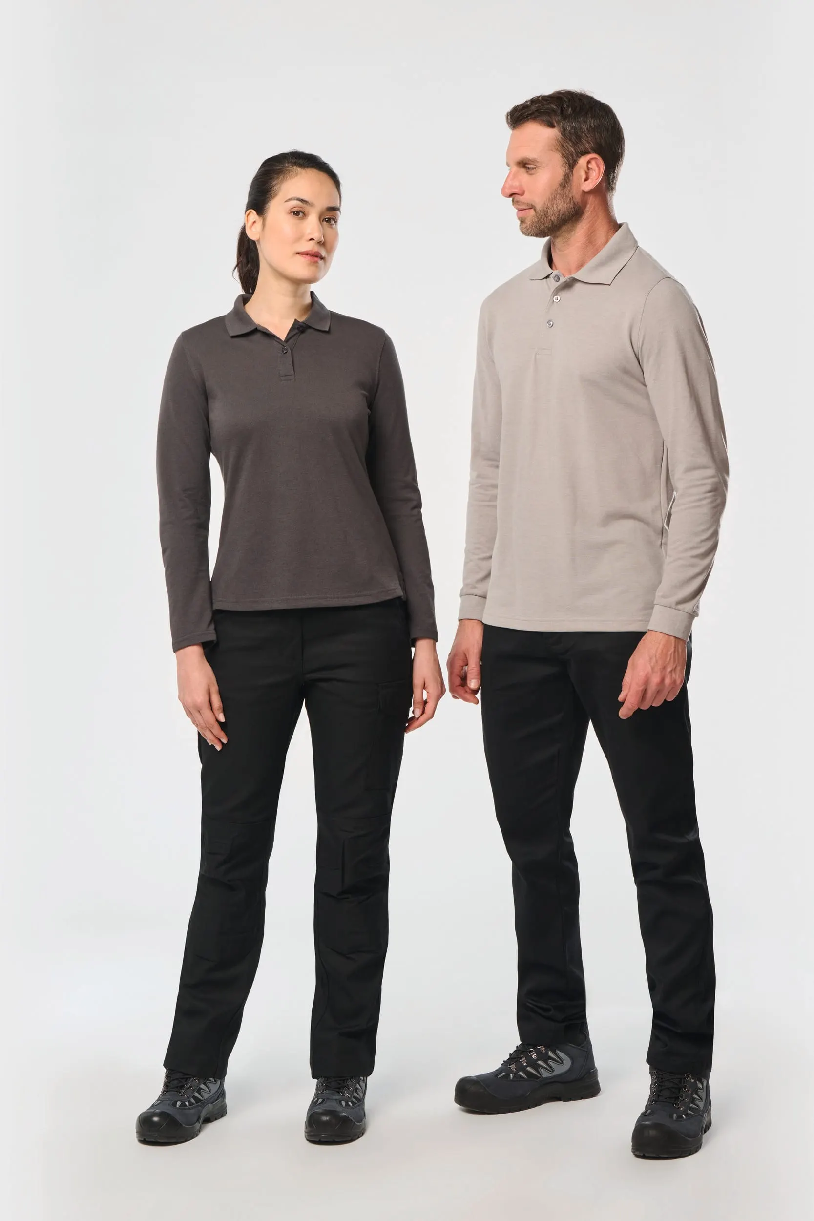 Polo Antibacteriano manga larga hombre