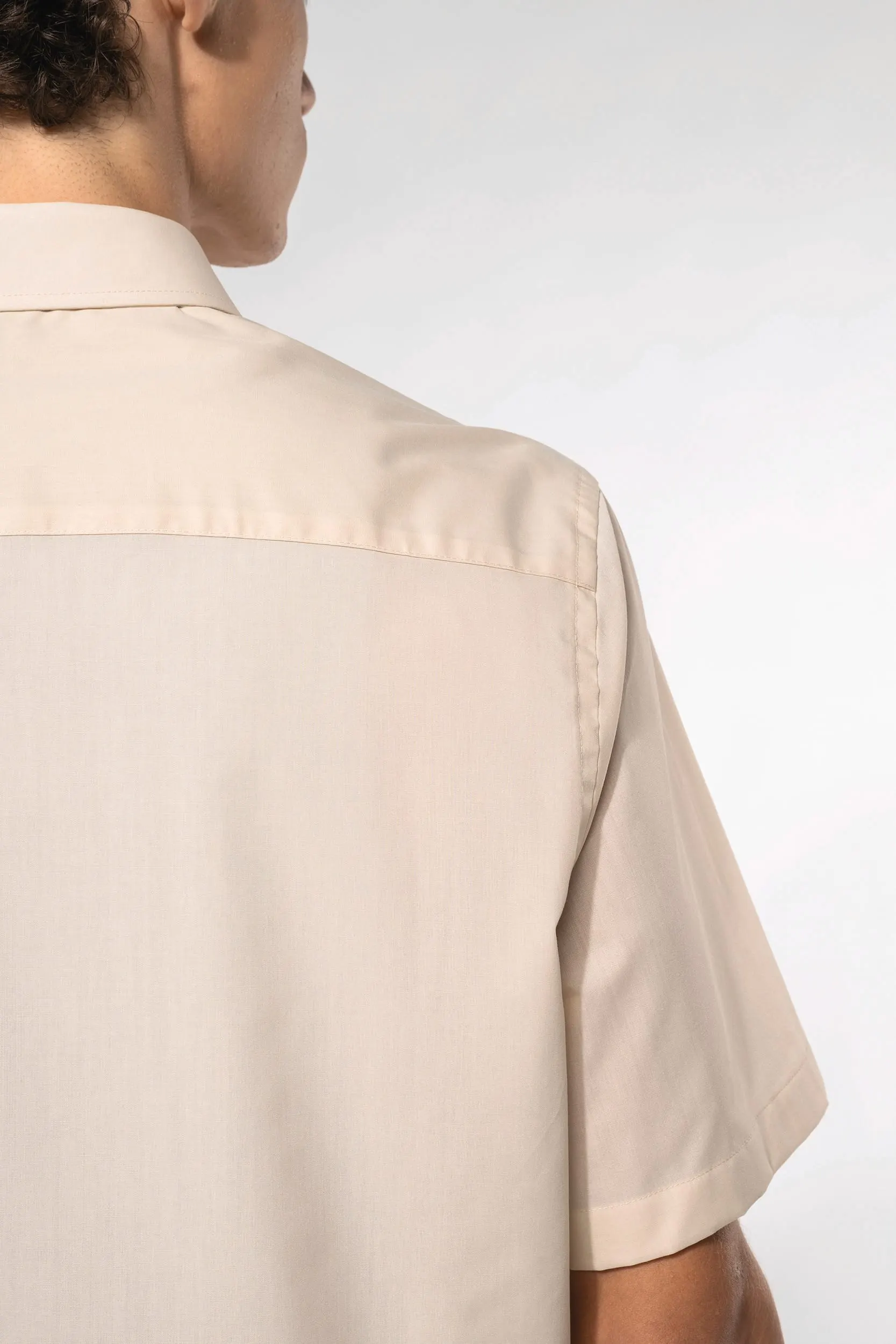 Camisa popelina de polialgodón manga corta de fácil cuidado hombre