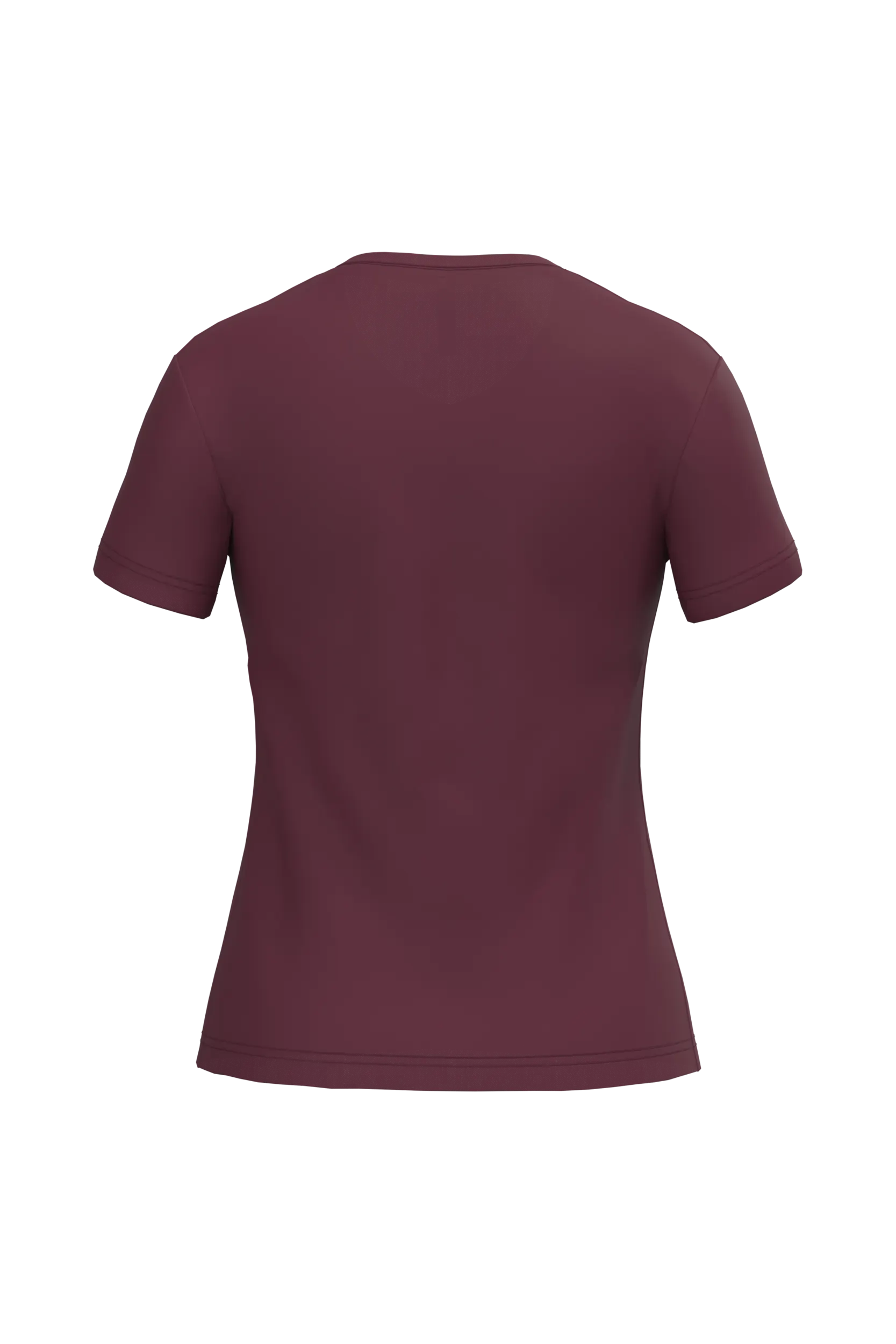 Camiseta de manga cota y cuello de pico mujer