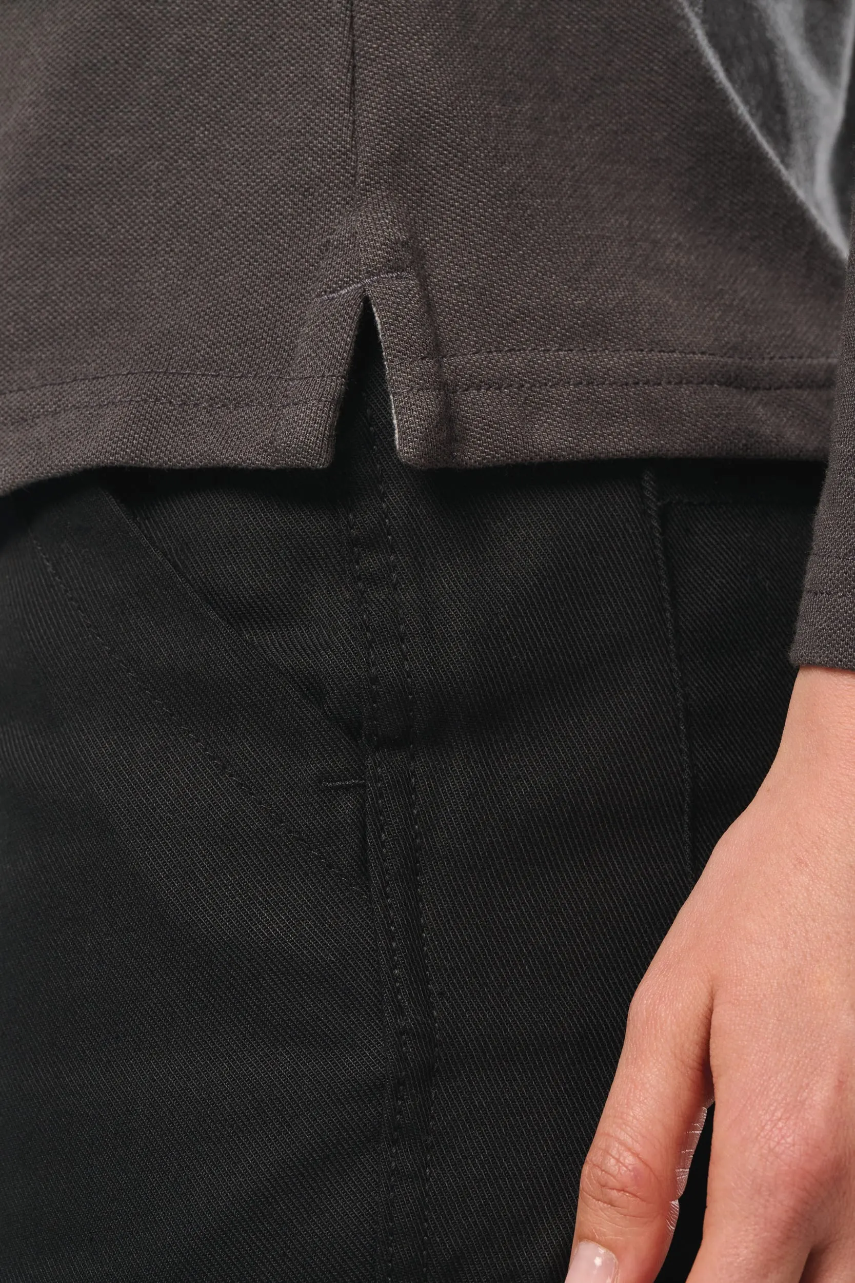 Polo Antibacteriano manga larga mujer