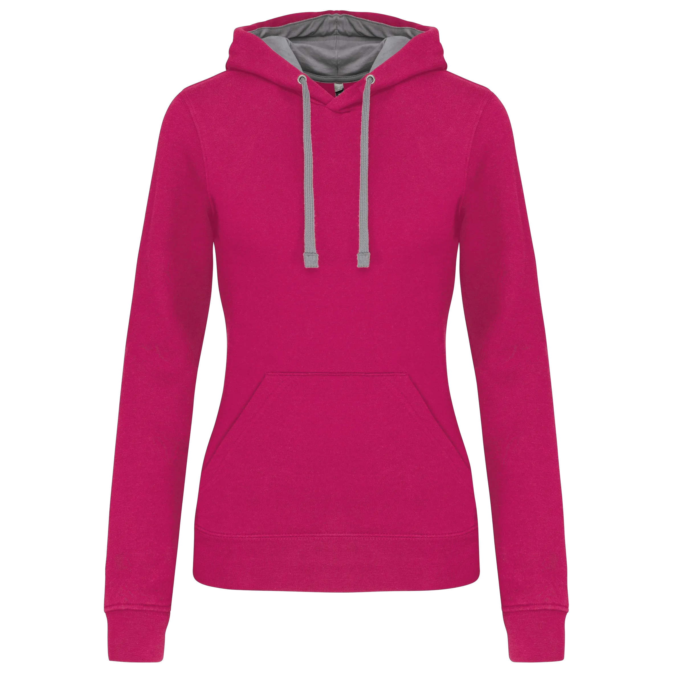 Sudadera capucha contrastada mujer