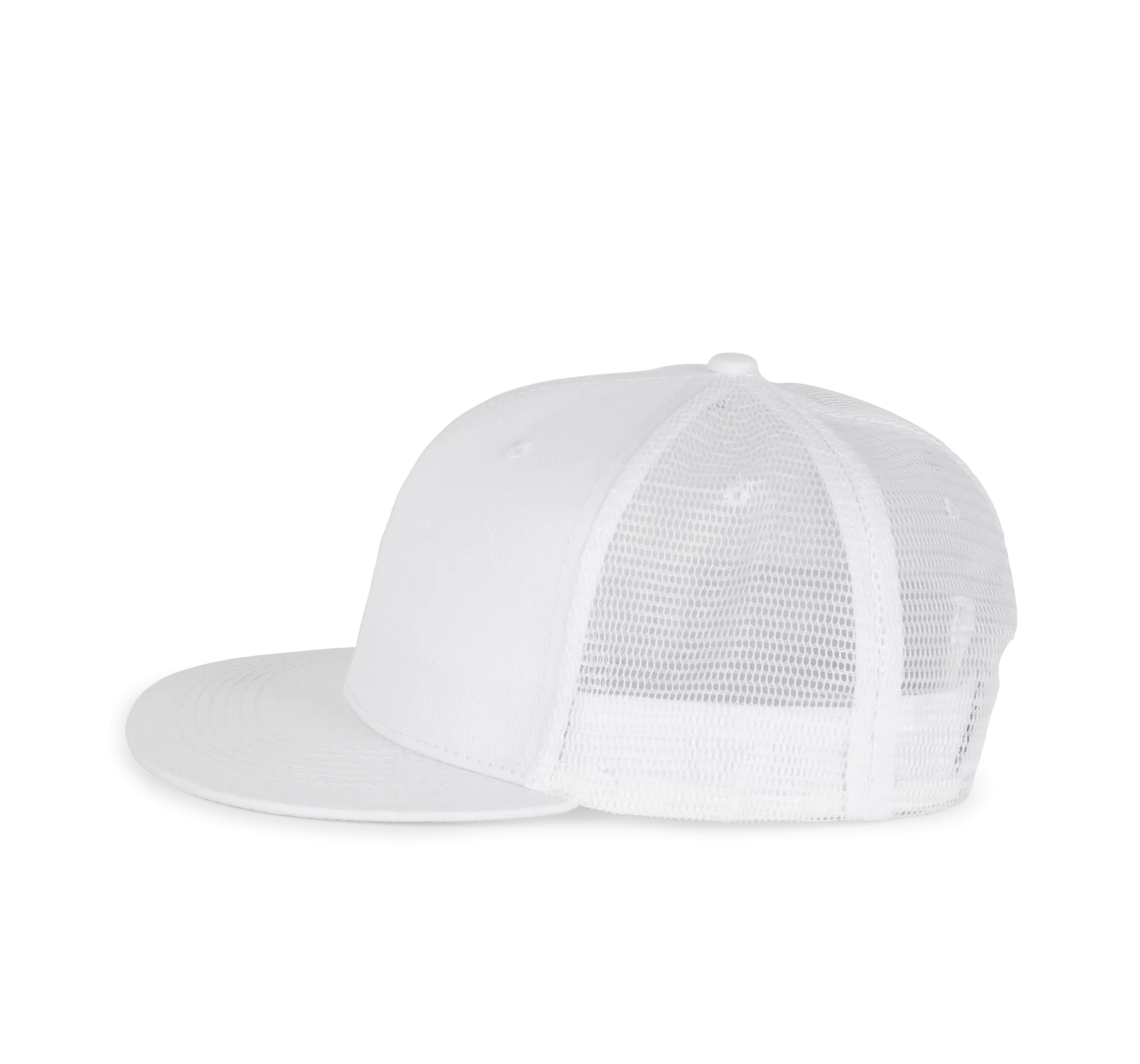 Gorra trucker - 6 paneles visera plana