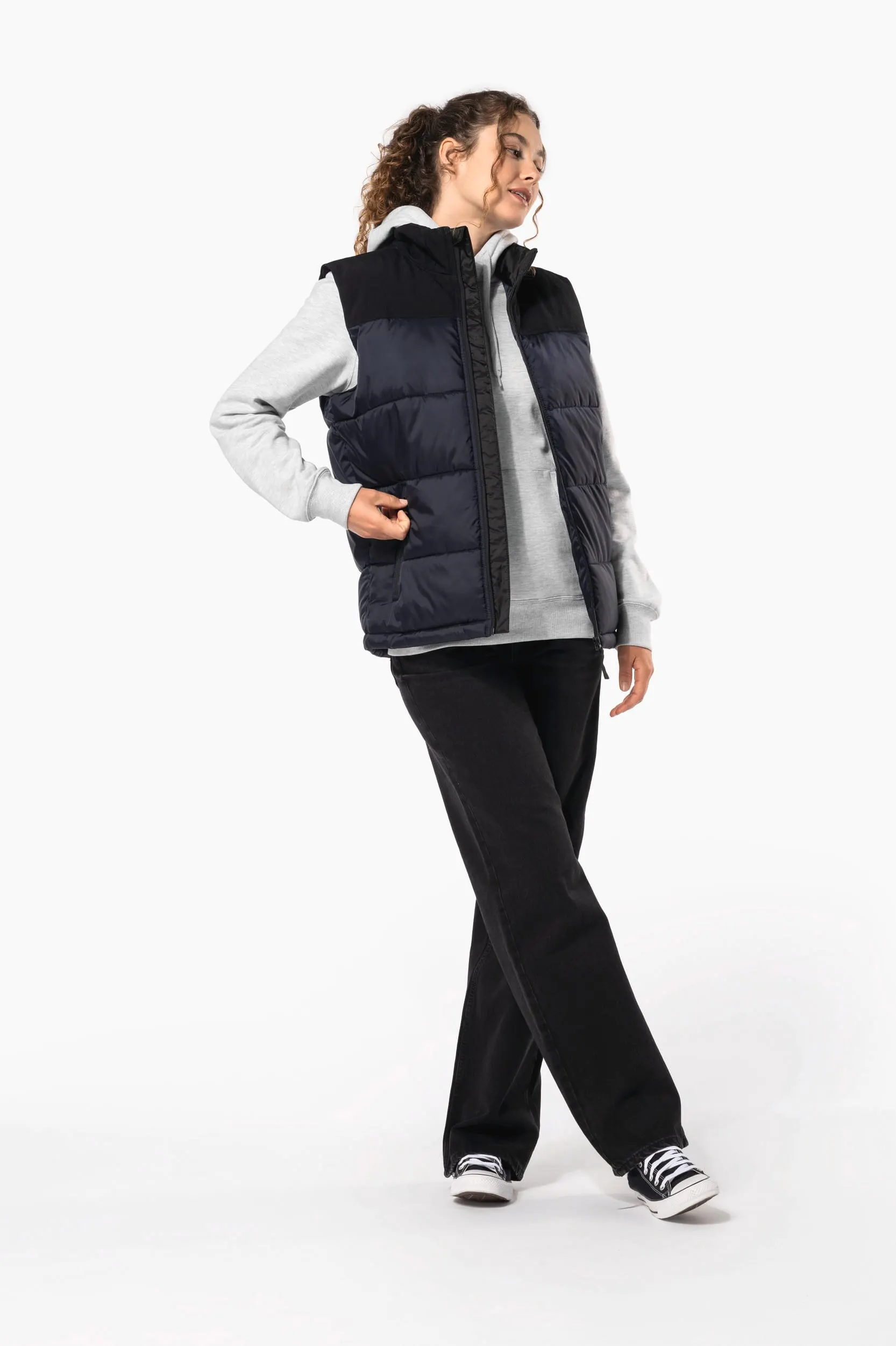 Chaleco acolchado bicolor unisex