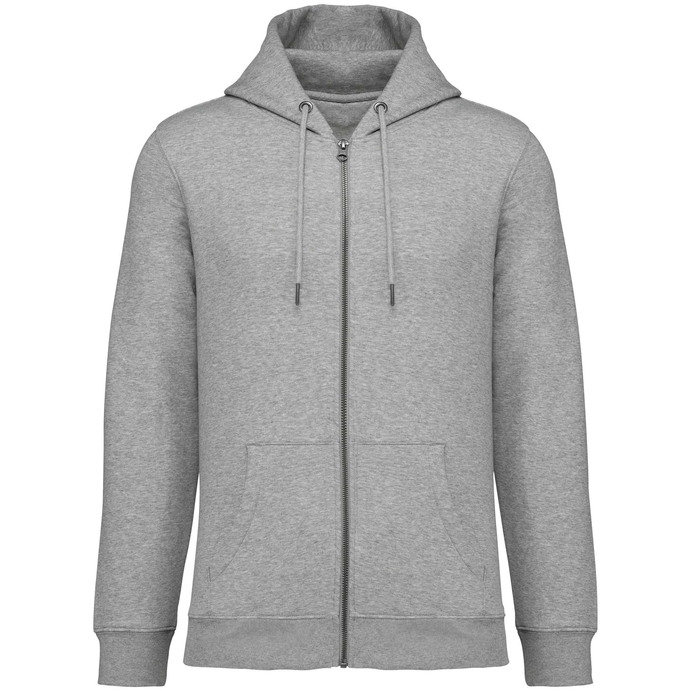 Sudadera ecorresponsable con cremallera y capucha unisex