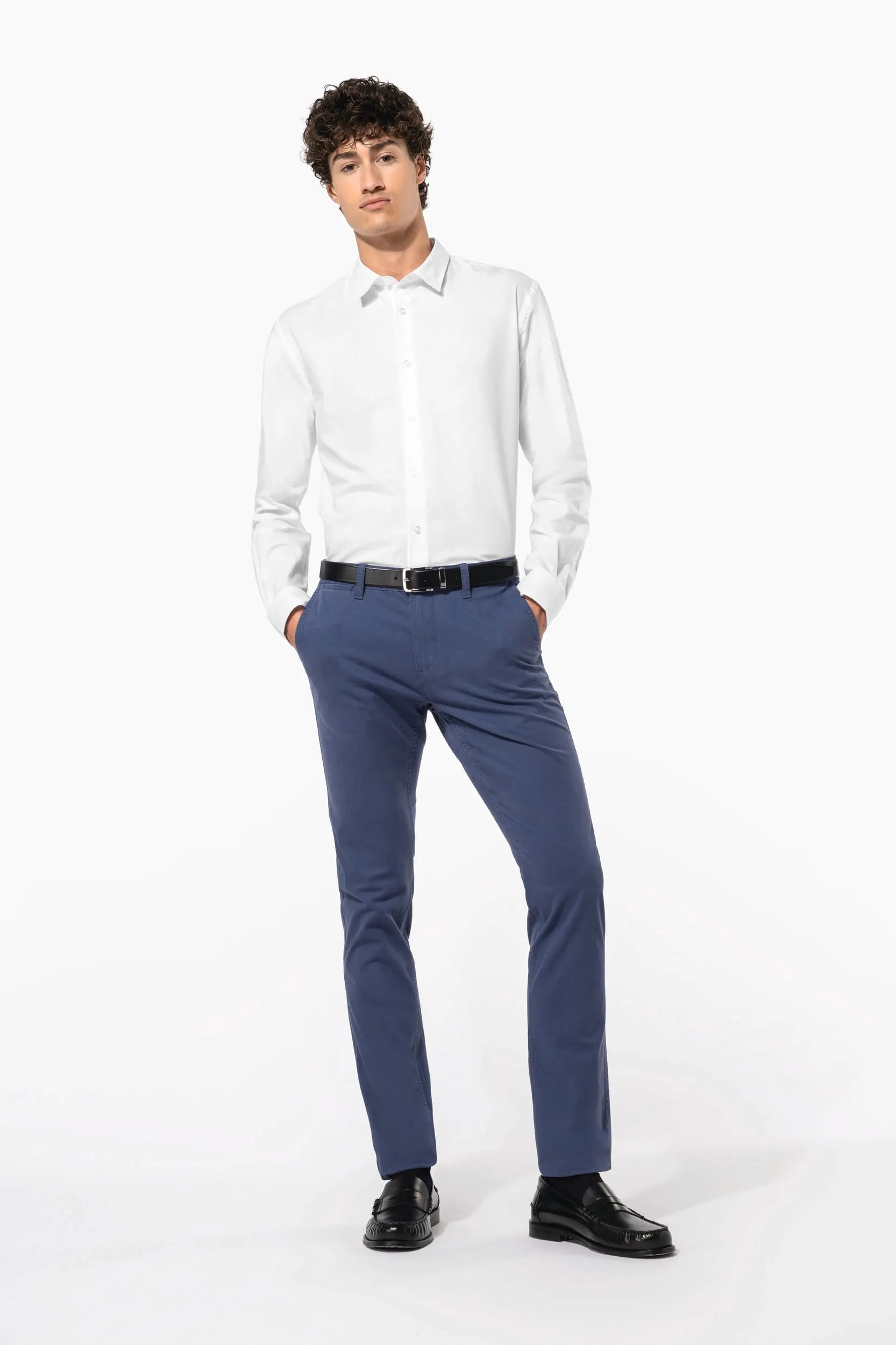 Camisa oxford de manga larga hombre