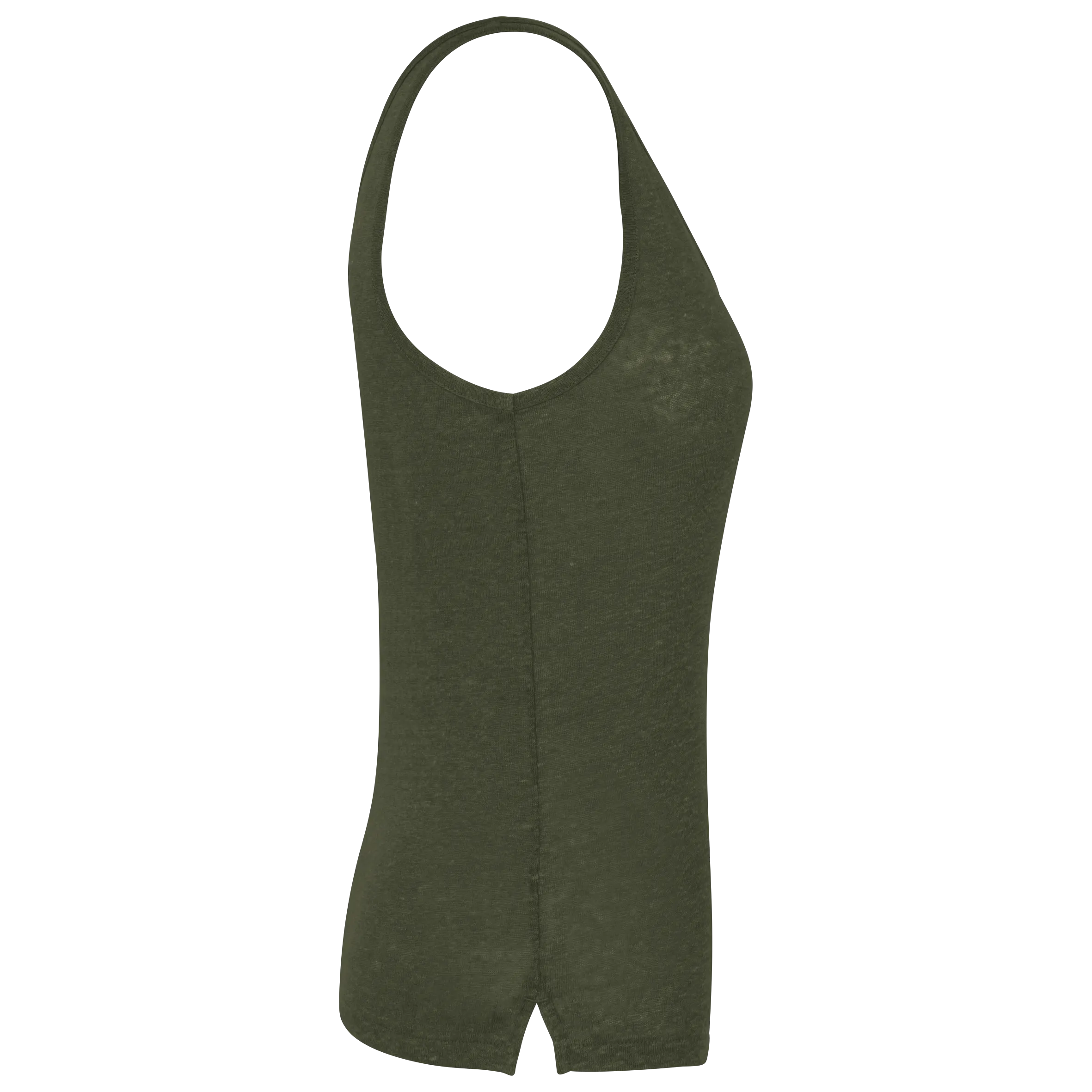 Camiseta de tirantes de lino mujer