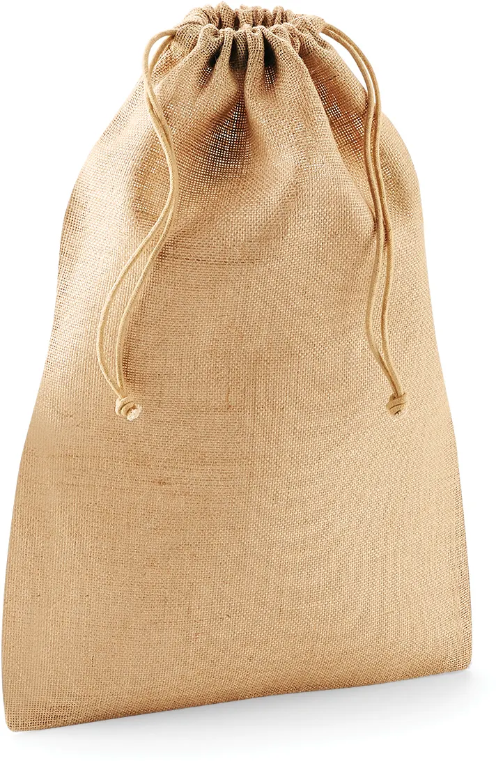 Bolsa de yute con cordones