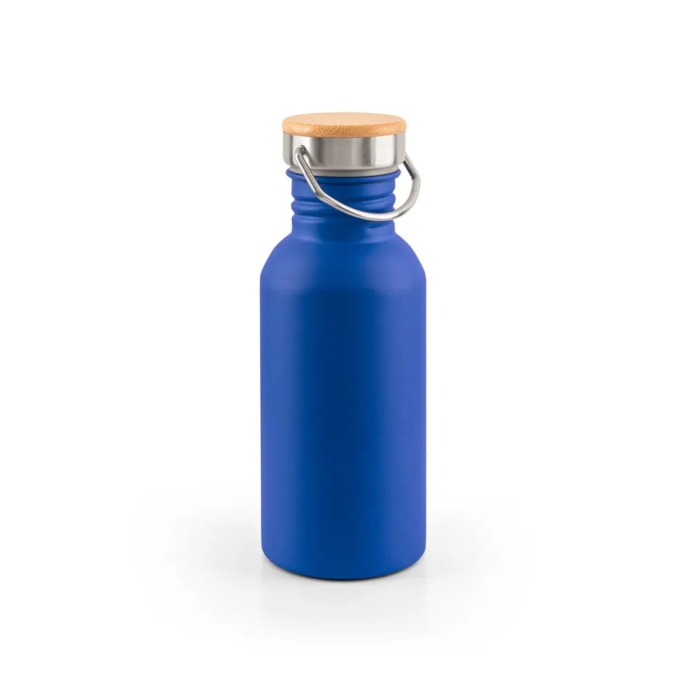 EWING. Botella de acero inoxidable de pared simple (90% reciclada)