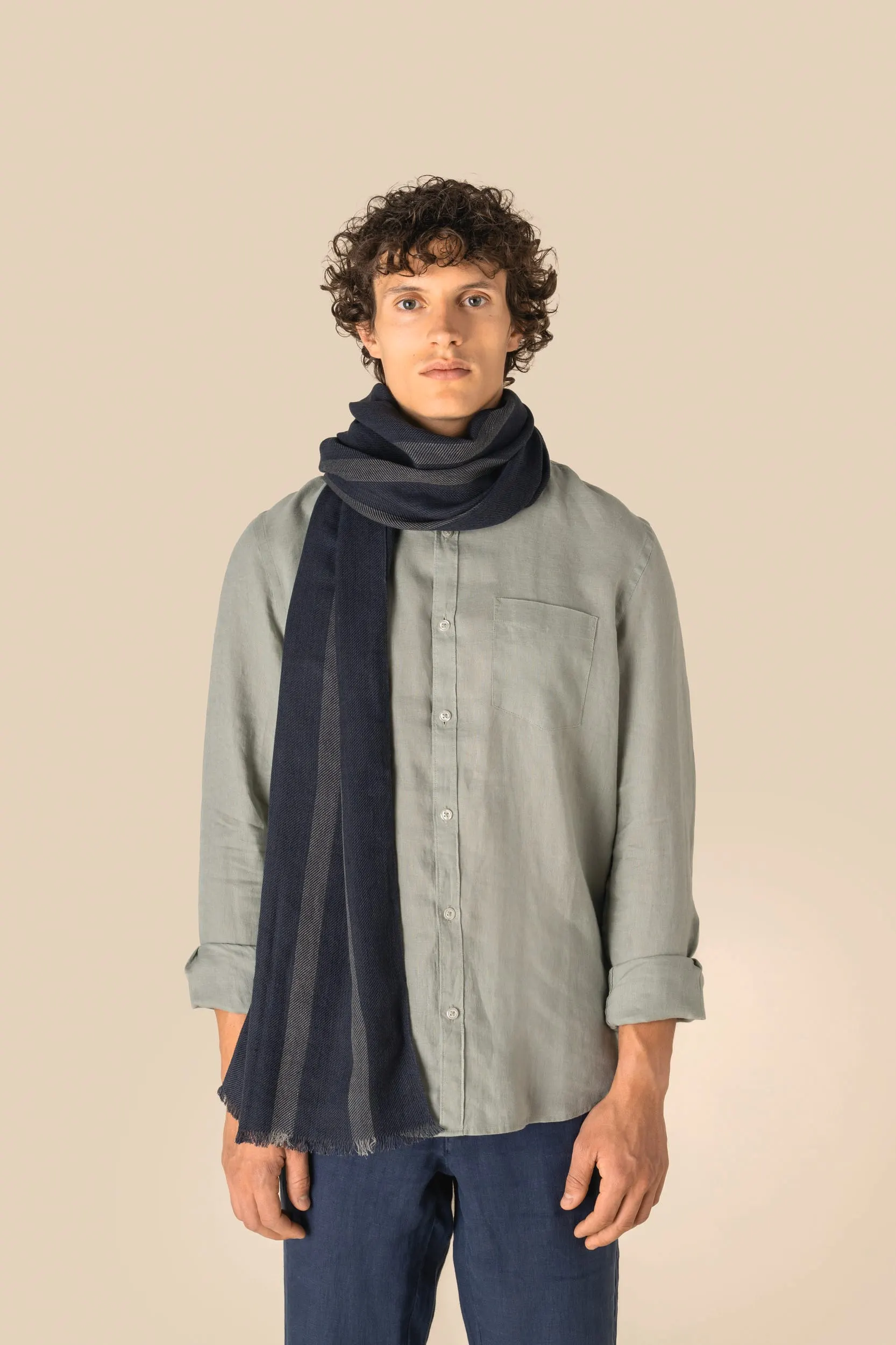 Fular a rayas unisex