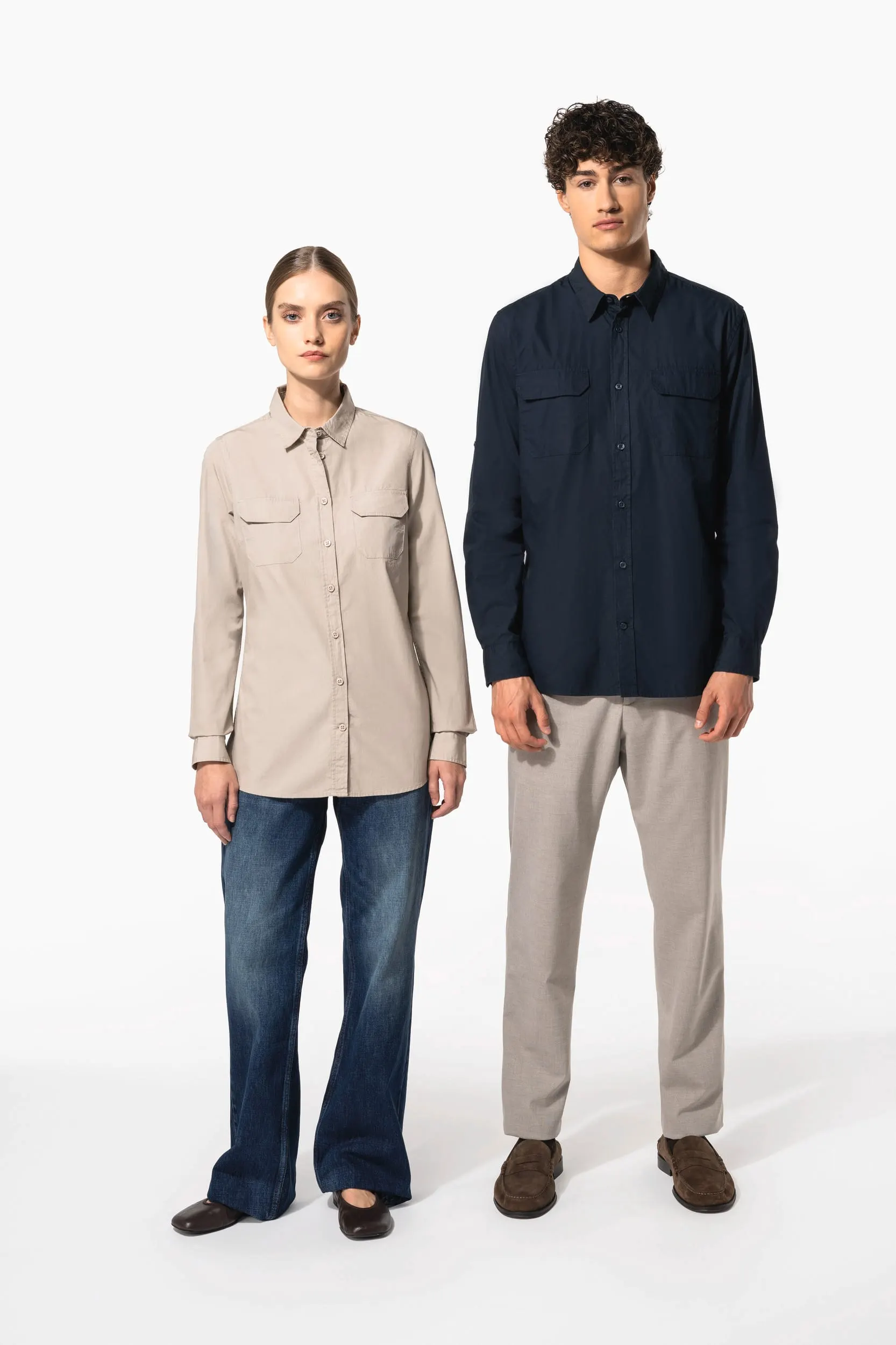 Camisa Safari manga larga mujer