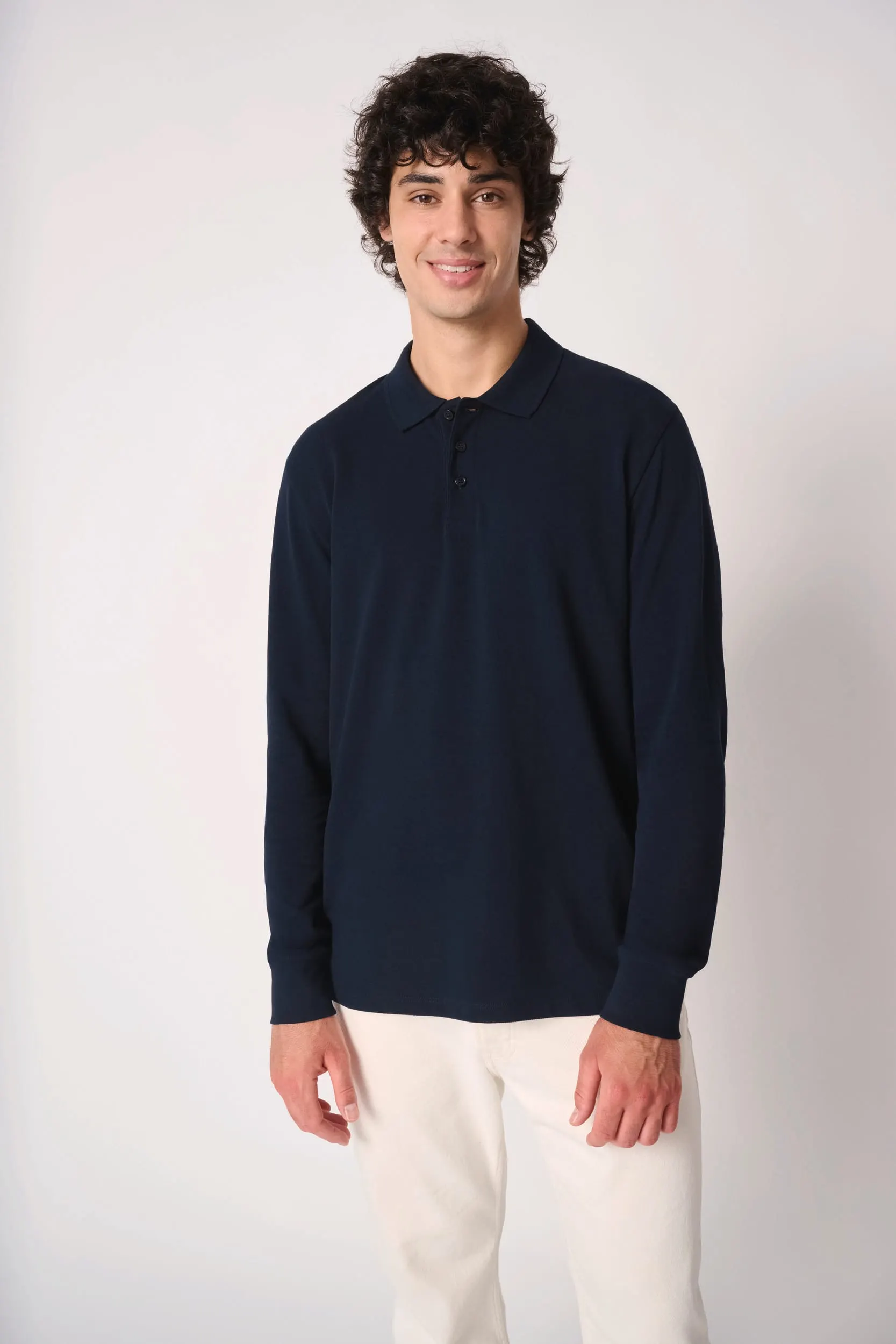 Polo punto piqué LSL hombre