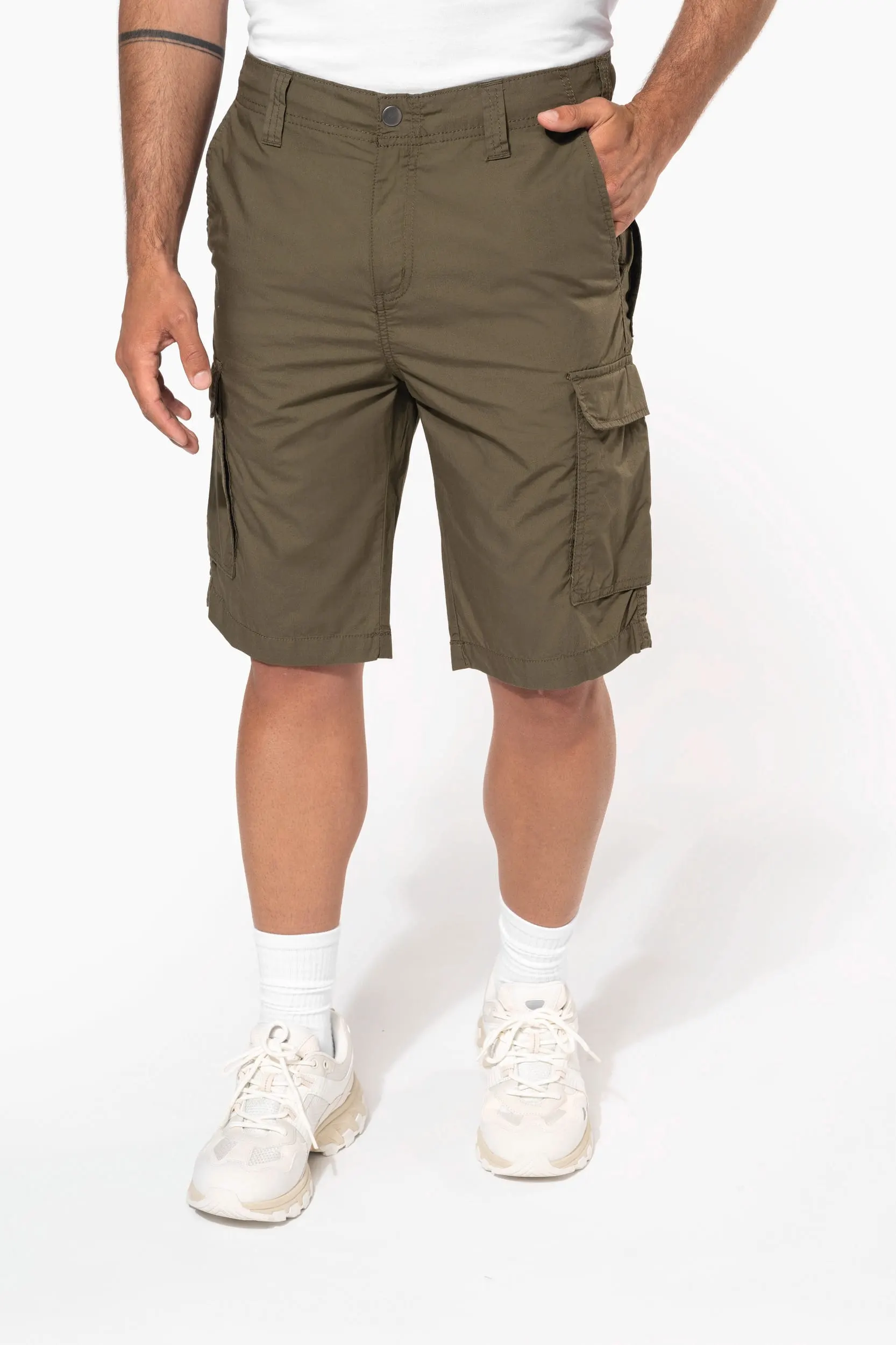 Bermuda ligera multibolsillos para hombre