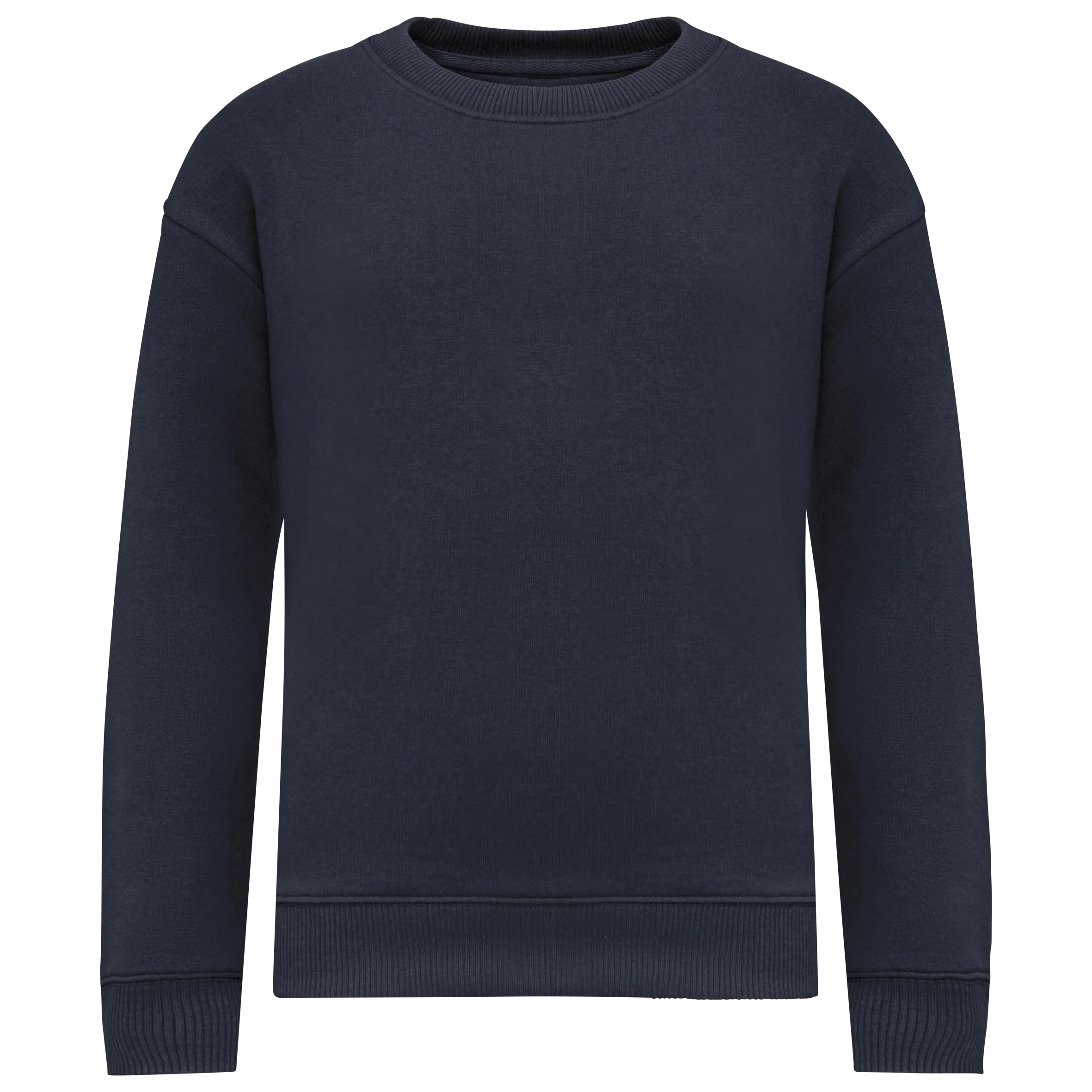 Sudadera ecorresponsable de cuello redondo oversize infantil