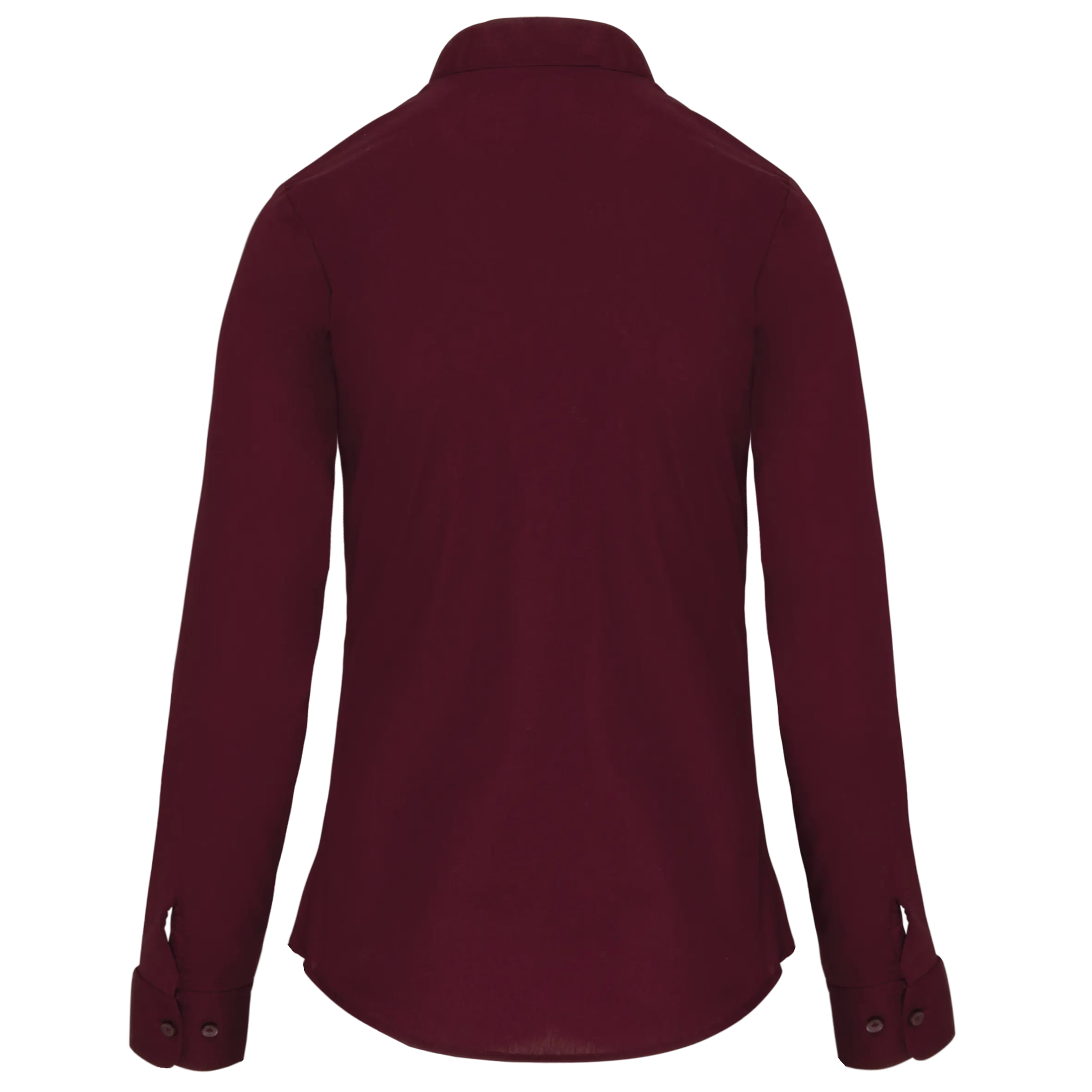 Camisa cuello mao manga larga mujer