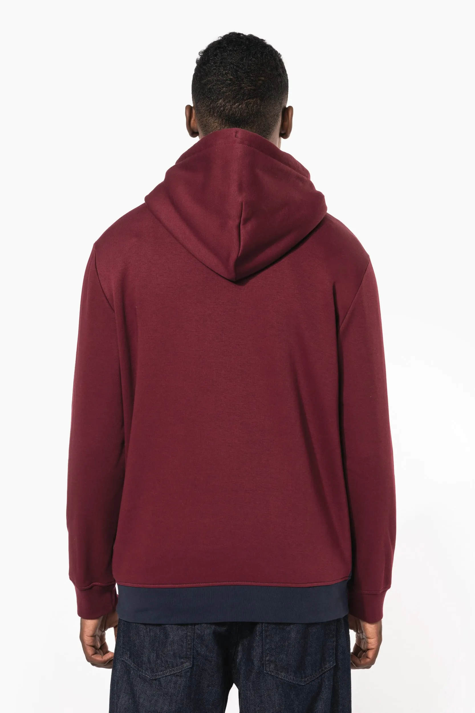 Sudadera tricolor con capucha unisex