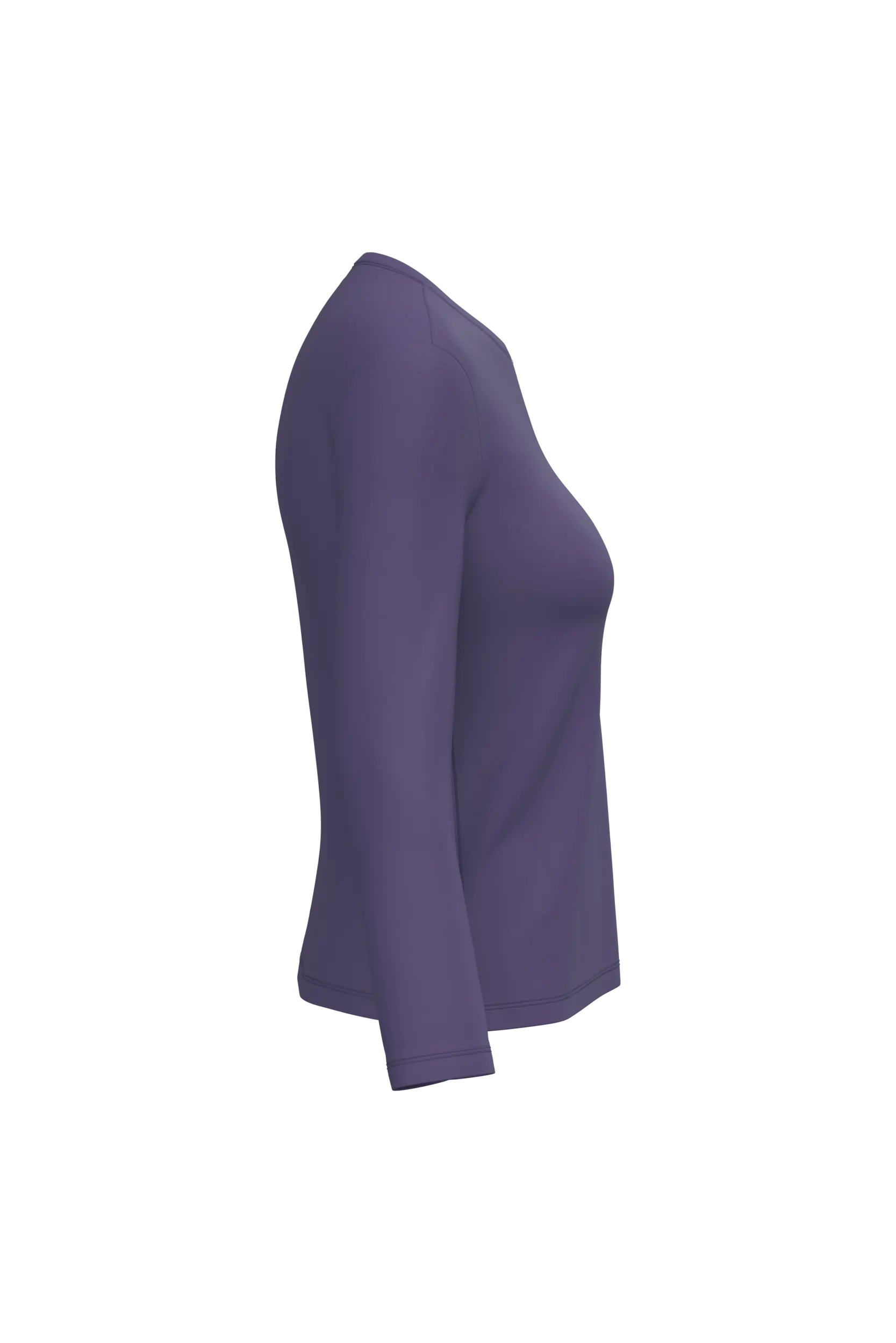 Camiseta manga larga y cuello redondo mujer