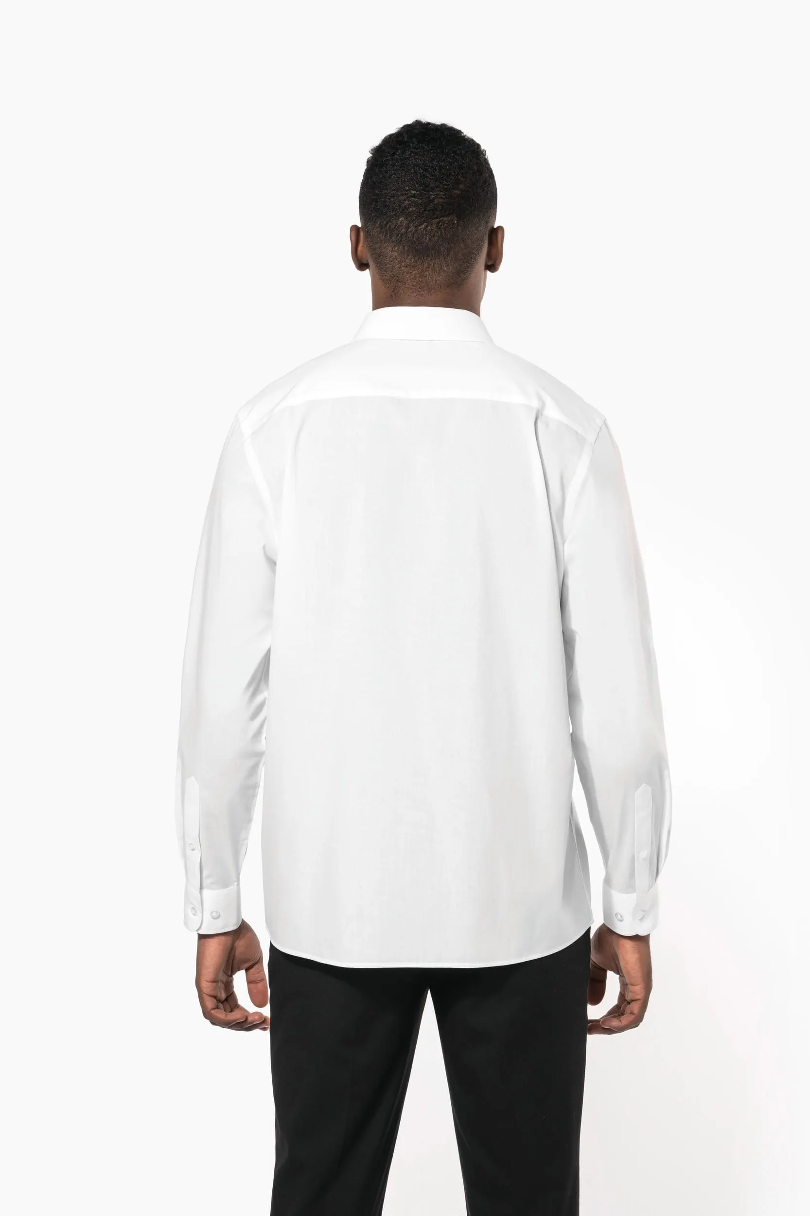 Camisa de popelina de polialgodón de fácil cuidado para hombre