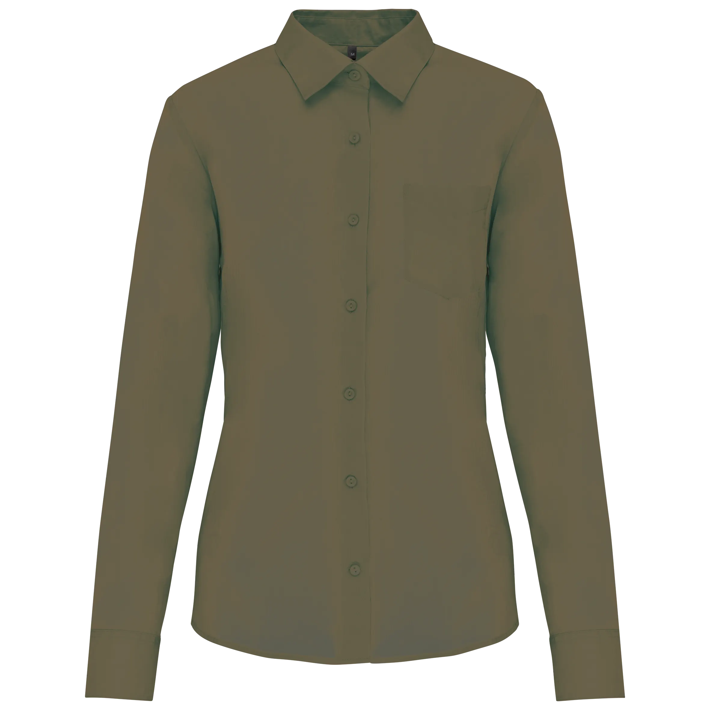 Camisa popelina de polialgodón manga larga mujer