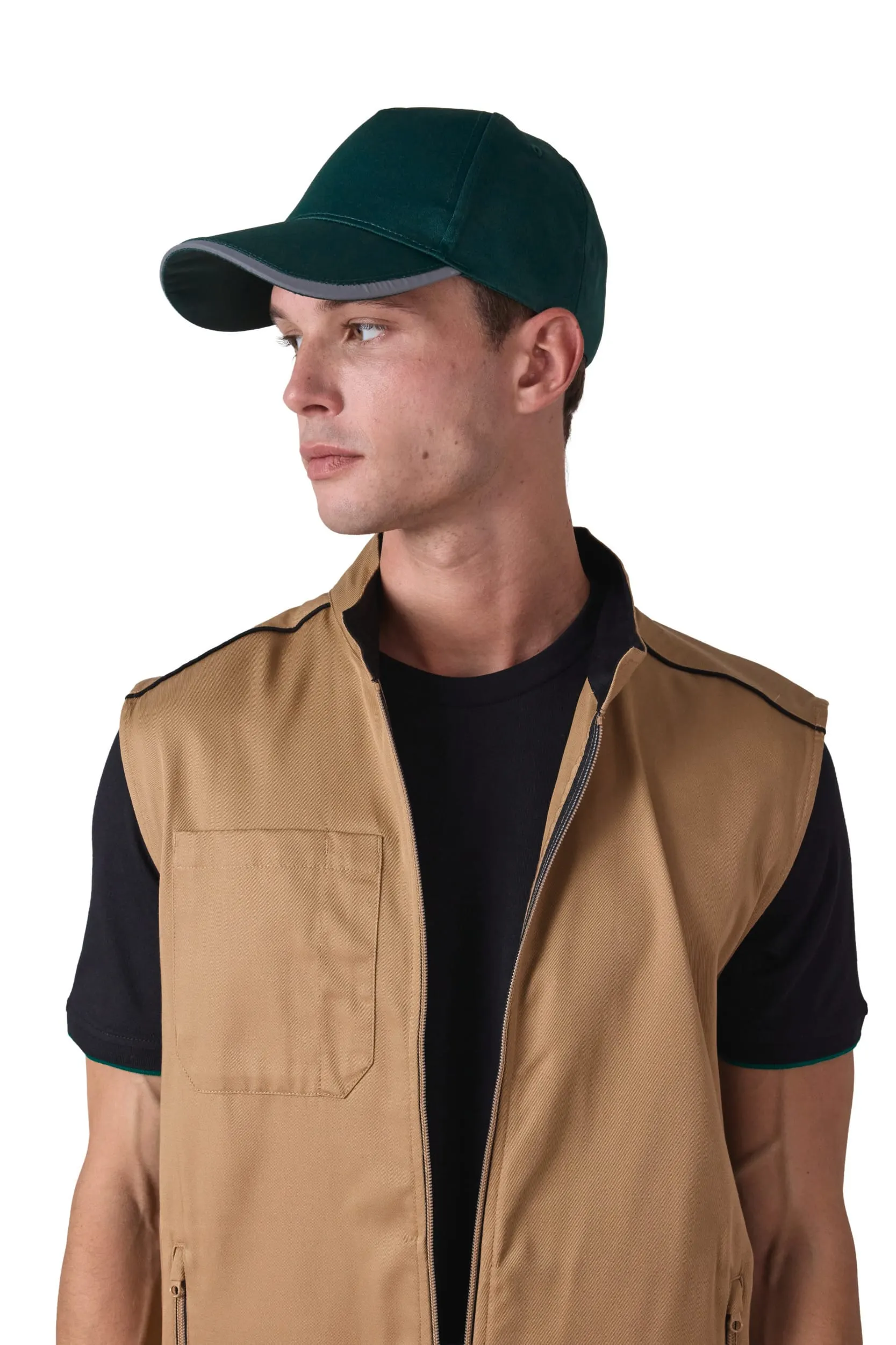 Gorra de 5 paneles de poliéster