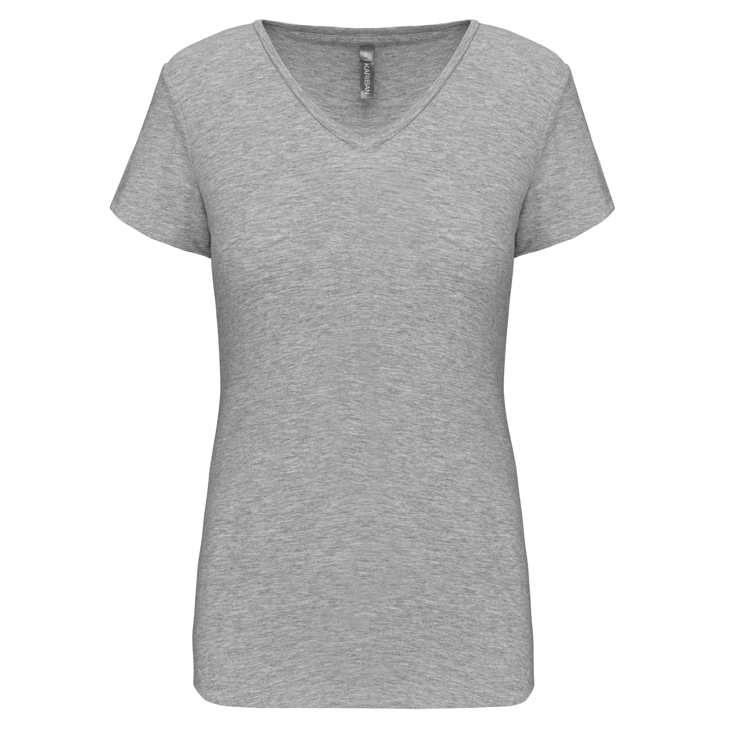 Camiseta con elastano cuello de pico mujer