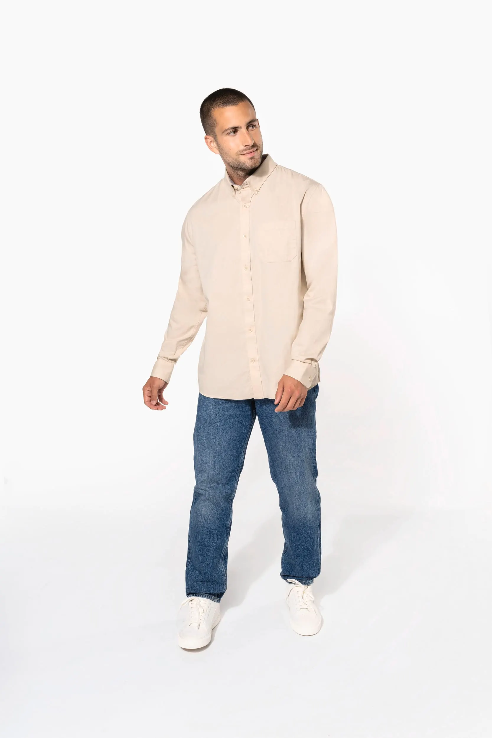 Camisa de algodón Nevada de manga larga para hombre