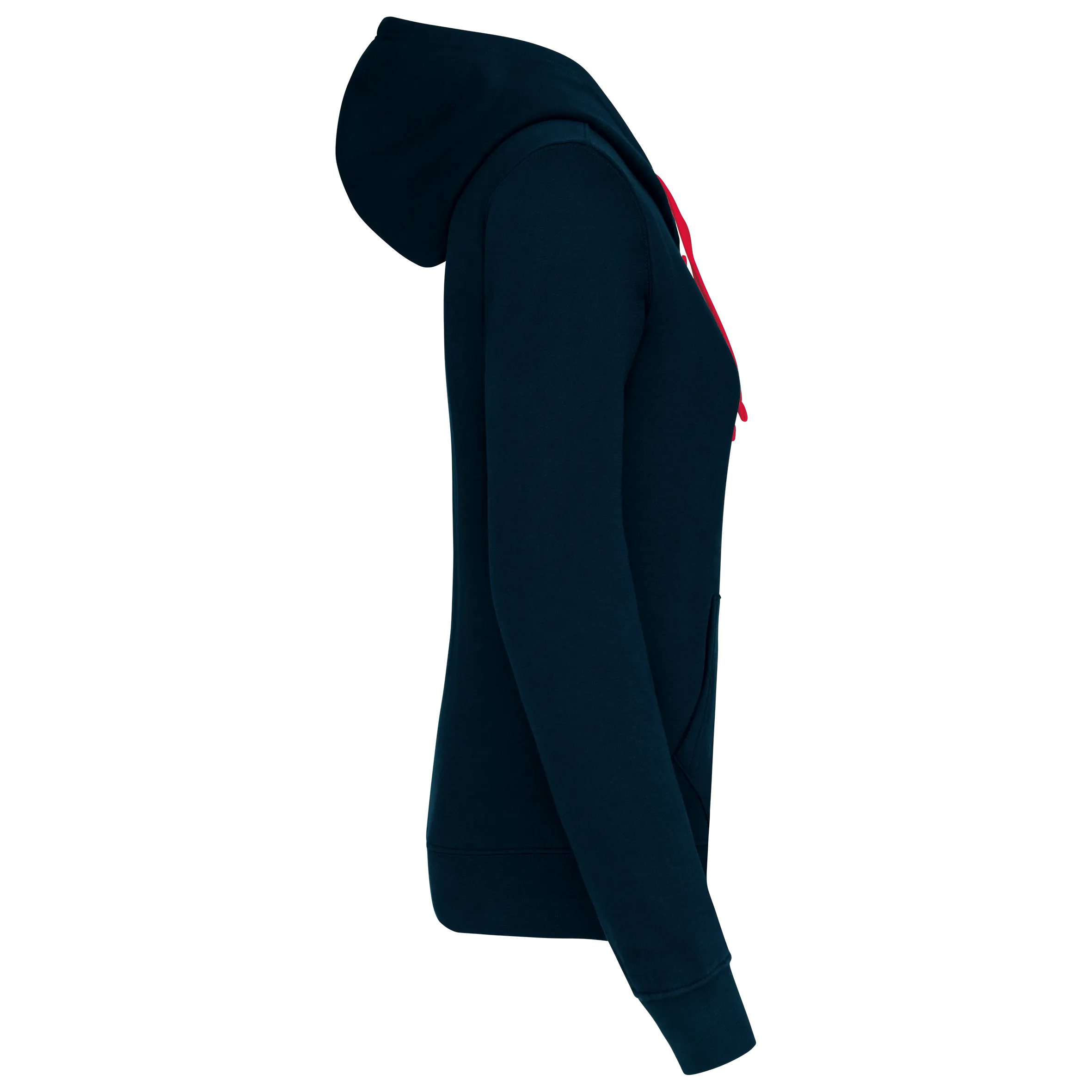 Sudadera capucha contrastada mujer