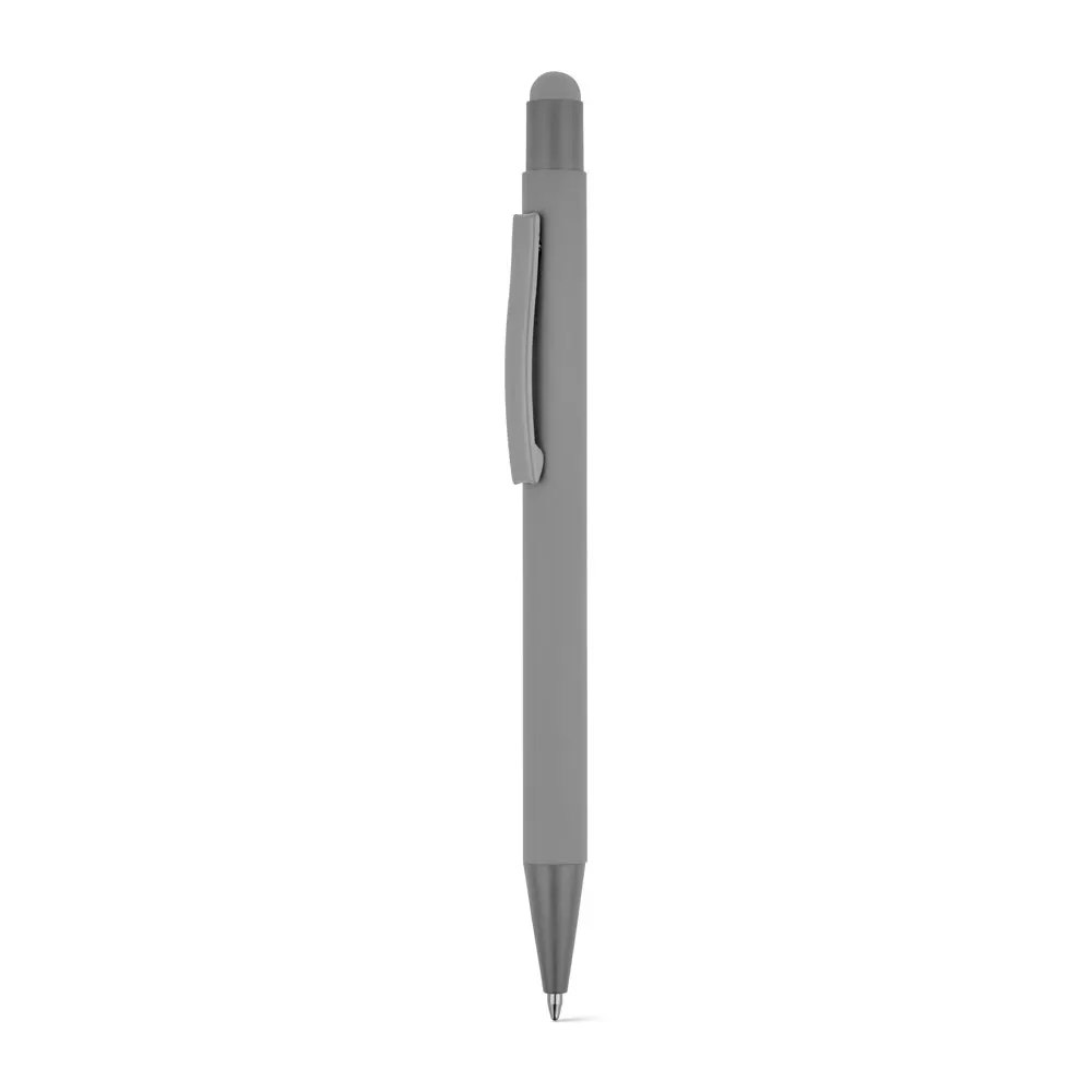 CLINT TOUCH. Bolígrafo de diseño moderno fabricado en aluminio reciclado (100% rAL), con acabado de goma