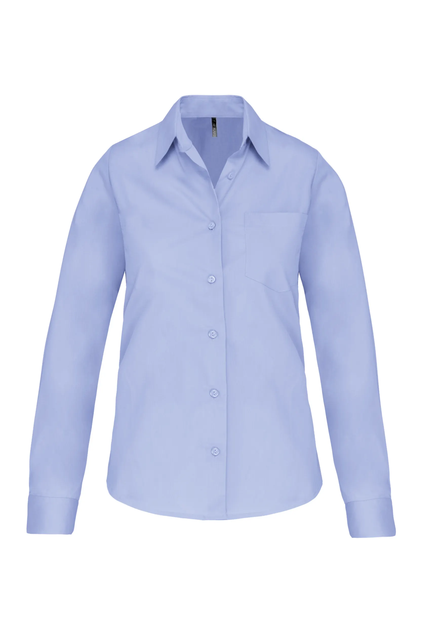 Camisa popelina manga larga mujer