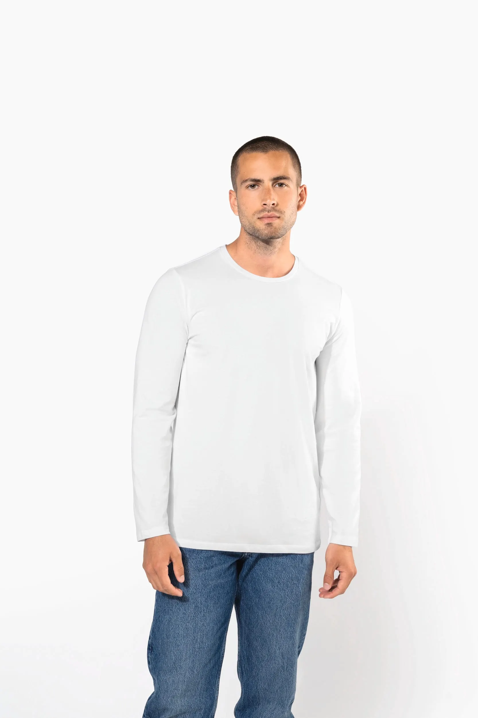 Camiseta con elastano manga larga hombre