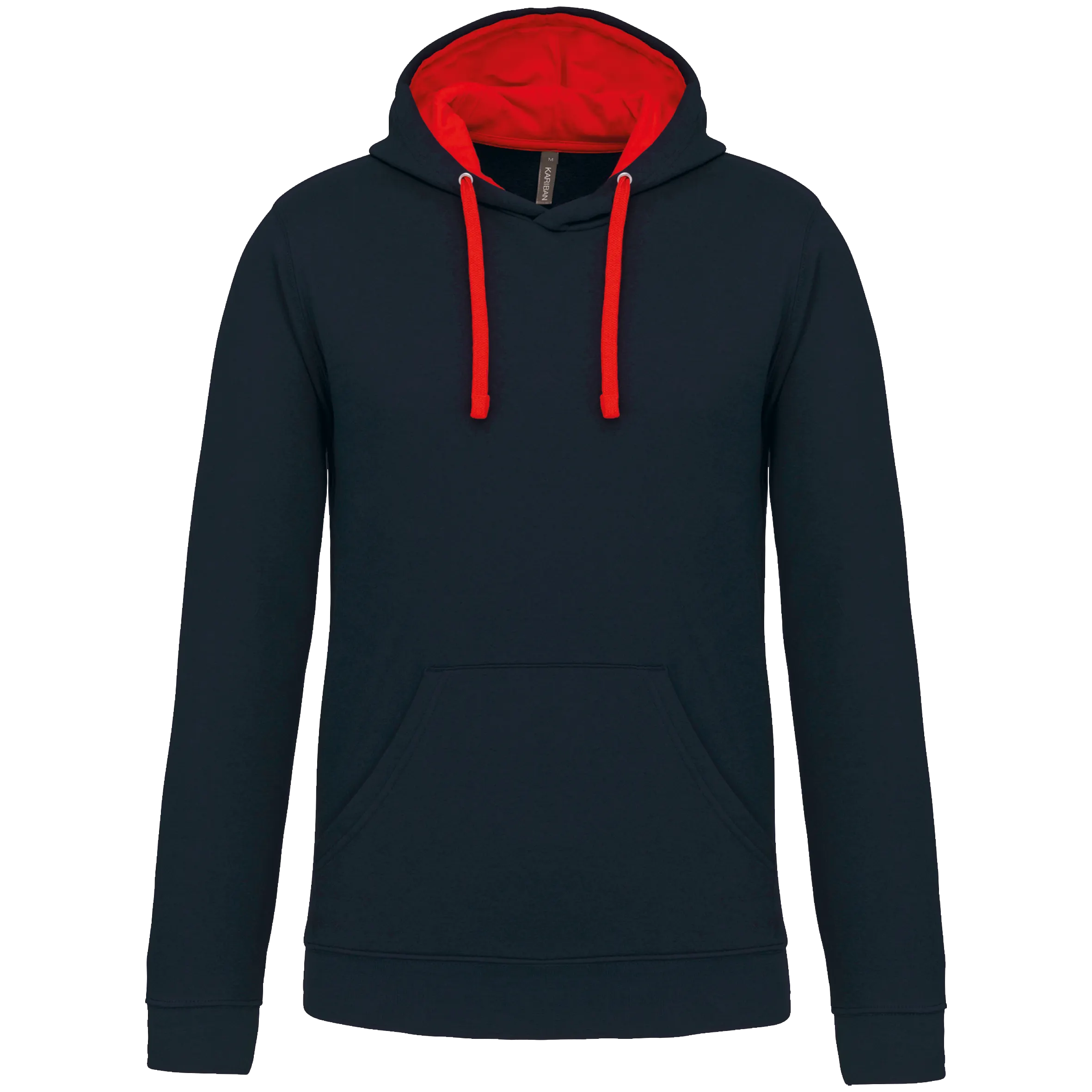 Sudadera capucha contrastada hombre
