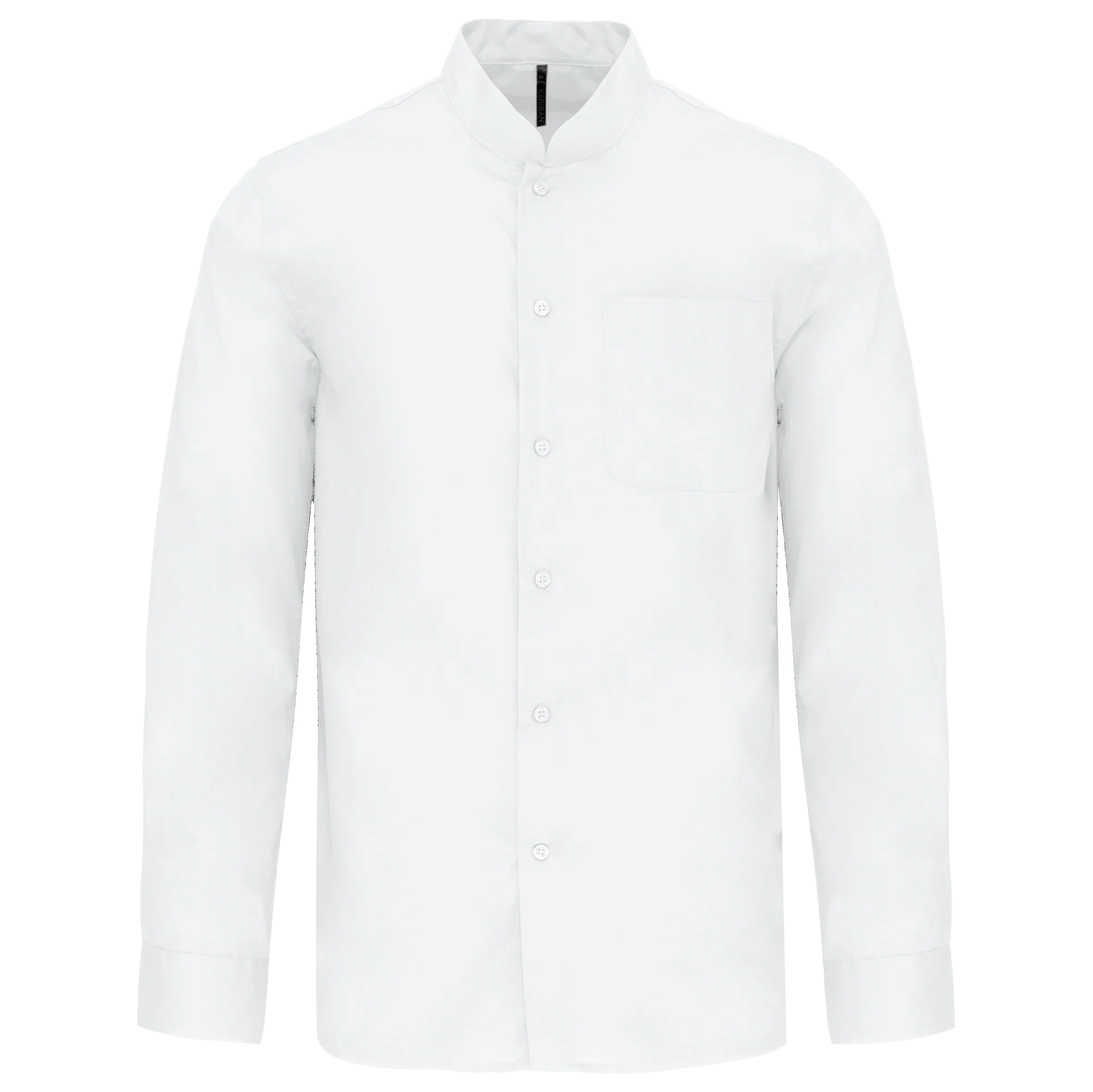Camisa cuello mao  manga larga hombre