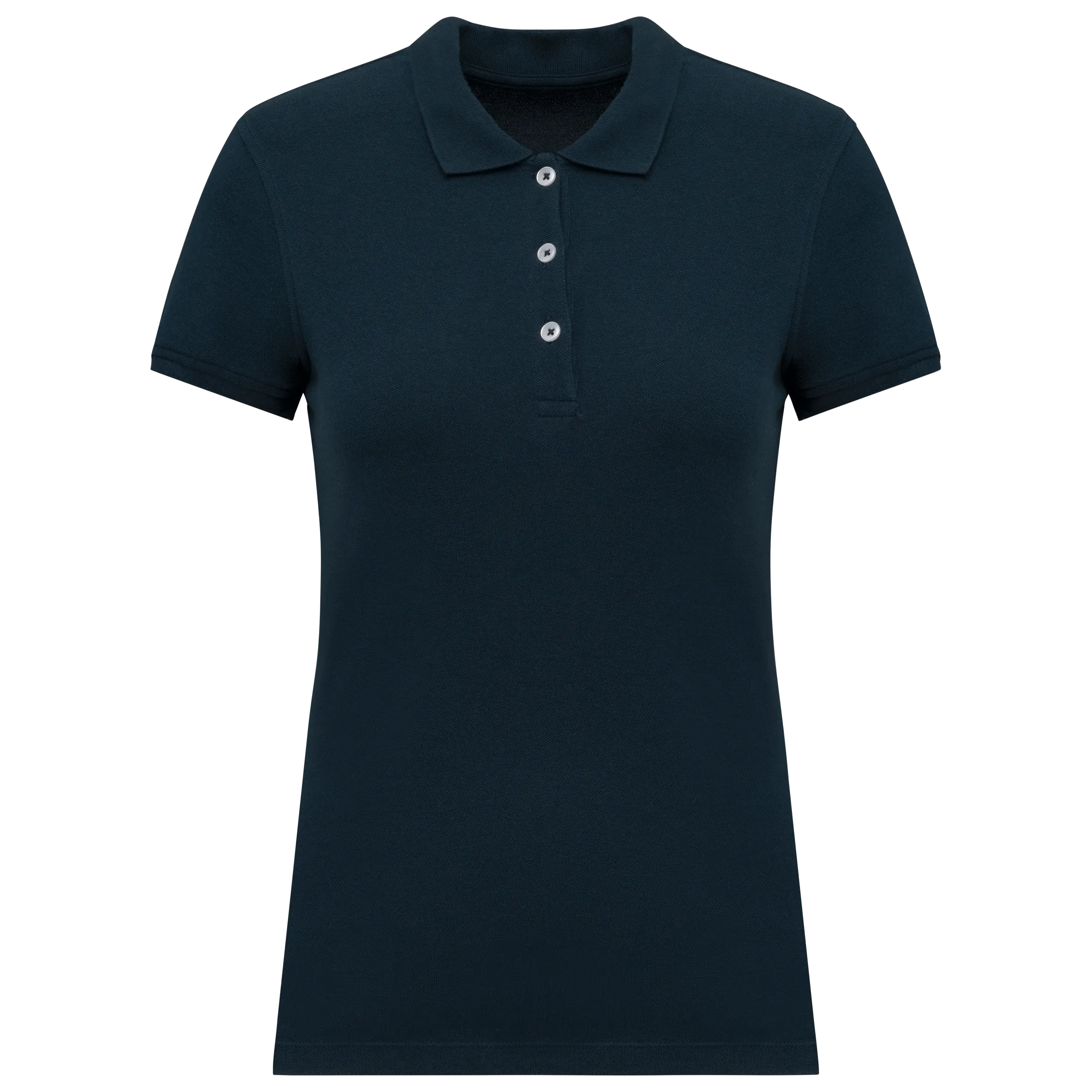 Polo de punto piqué manga corta mujer