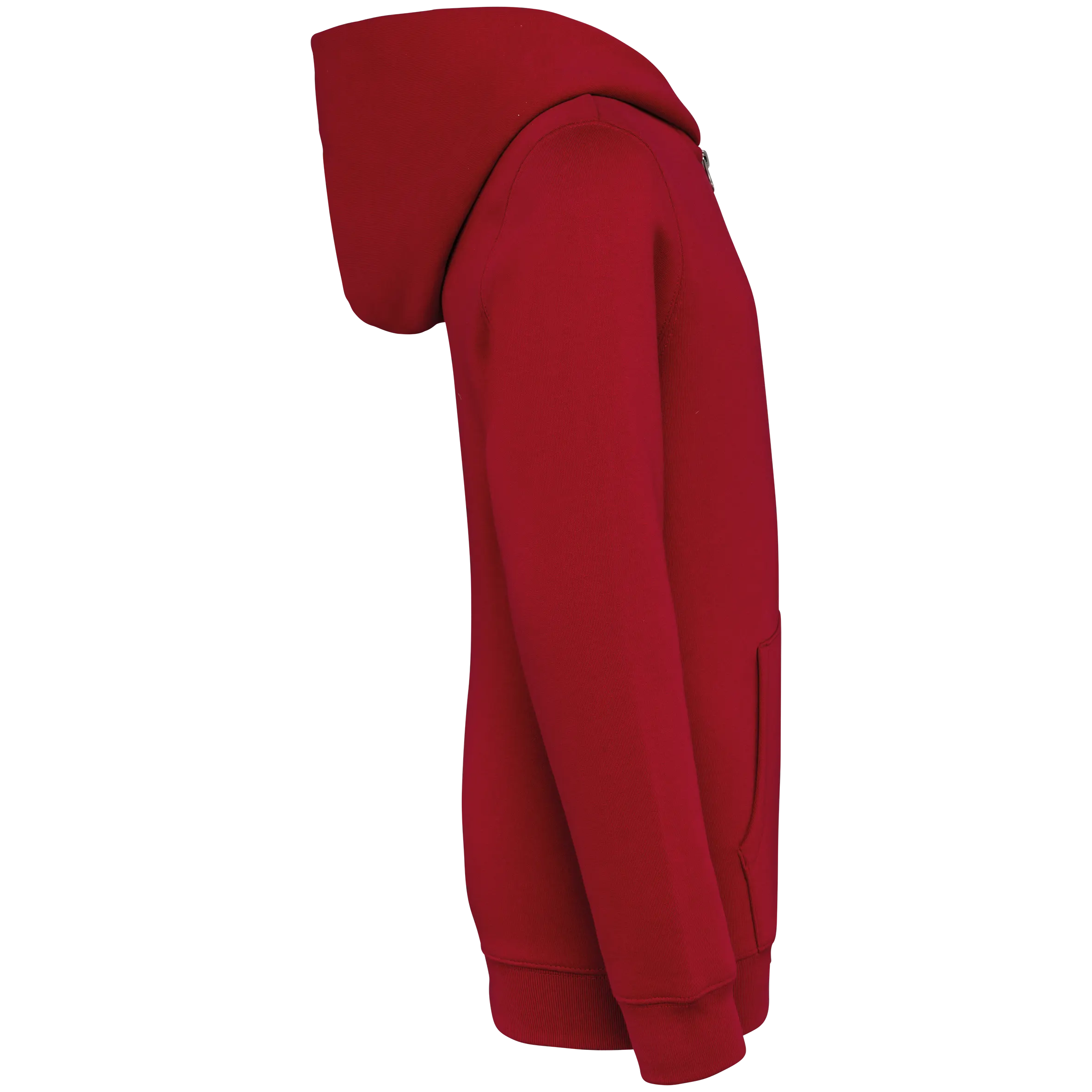 Sudadera ecorresponsable con capucha y cremallera infantil