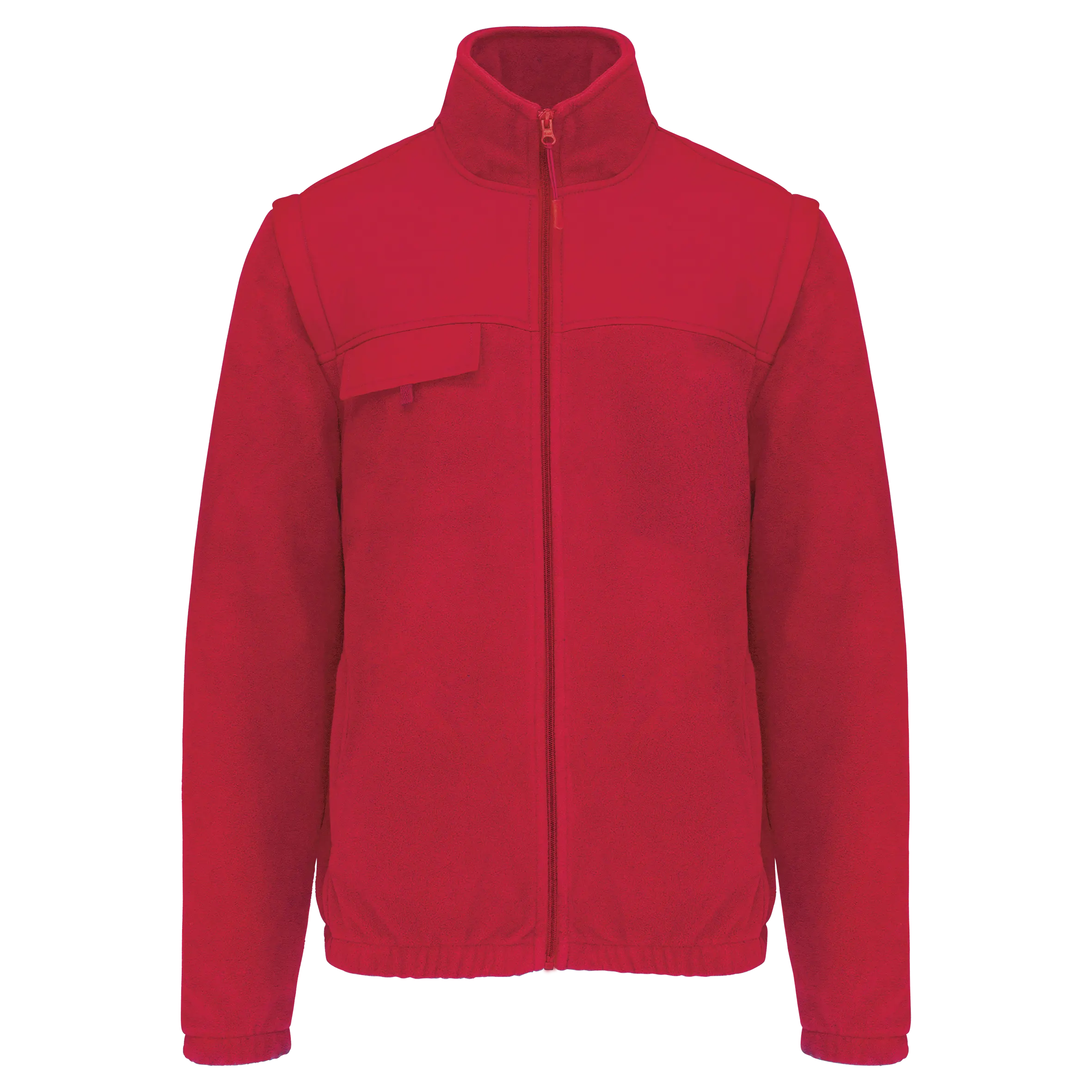 Chaqueta polar con mangas amovibles hombre